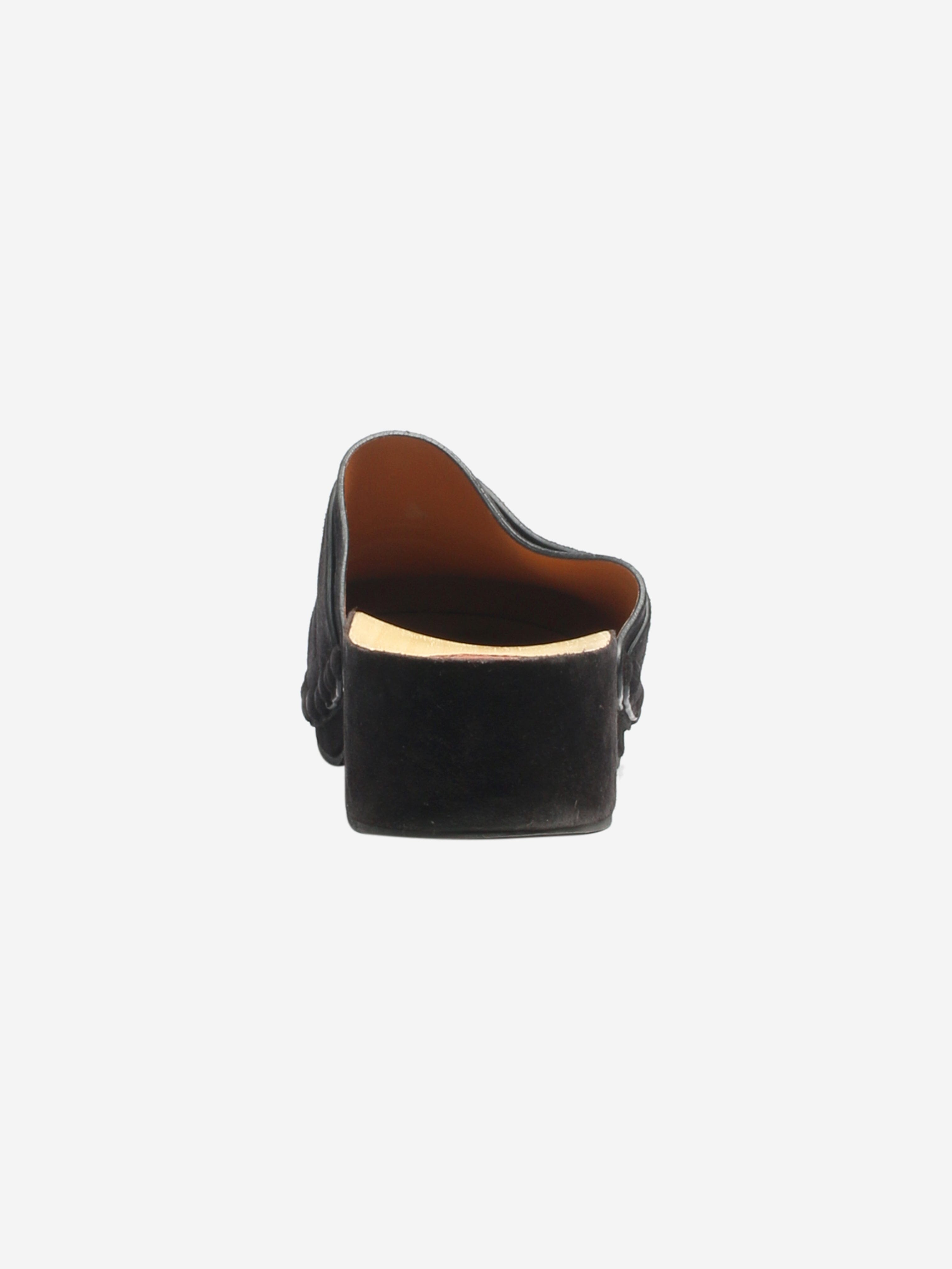 Black Suede Clogs Women's Comfortable Slip-On Shoes - EU Size 41 (US Women's 10) - Perfect for Home, Garden & Casual Outings