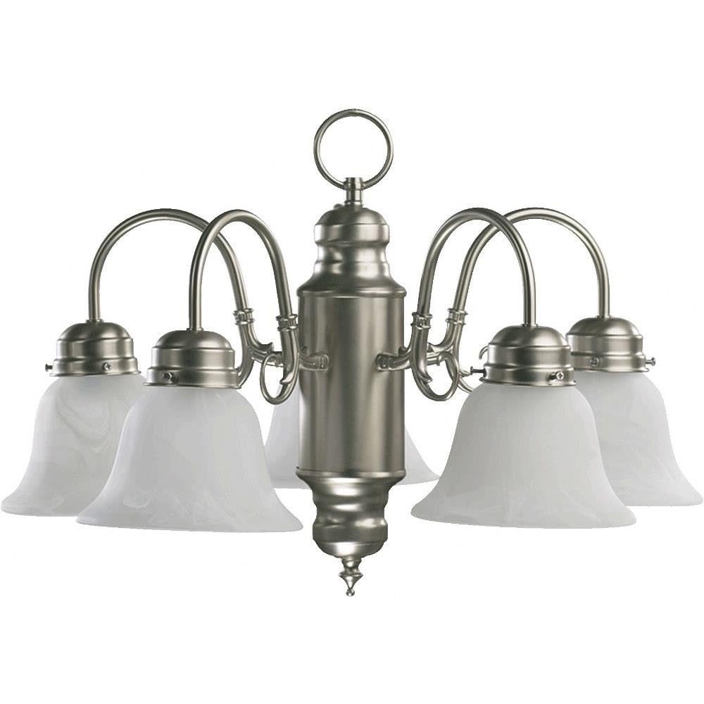 Quorum 6429-5-65 Traditional 5-Light Chandelier in Satin Nickel - Pewter, Nickel & Silver Finish | Elegant Dining Room & Foyer Lighting Fixture