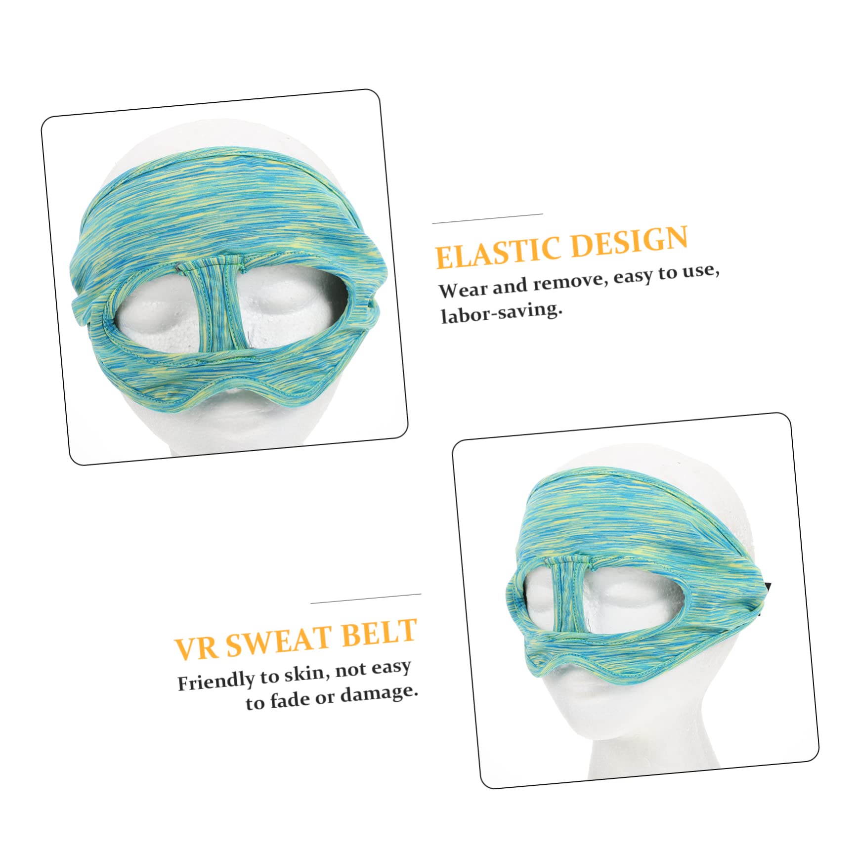 Breathable Green Striped VR Headset Face Cover - Sweat-Resistant & Comfortable for Oculus Quest 2, HTC Vive, PSVR - Perfect for Gaming, Fitness & Virtual Reality Experiences