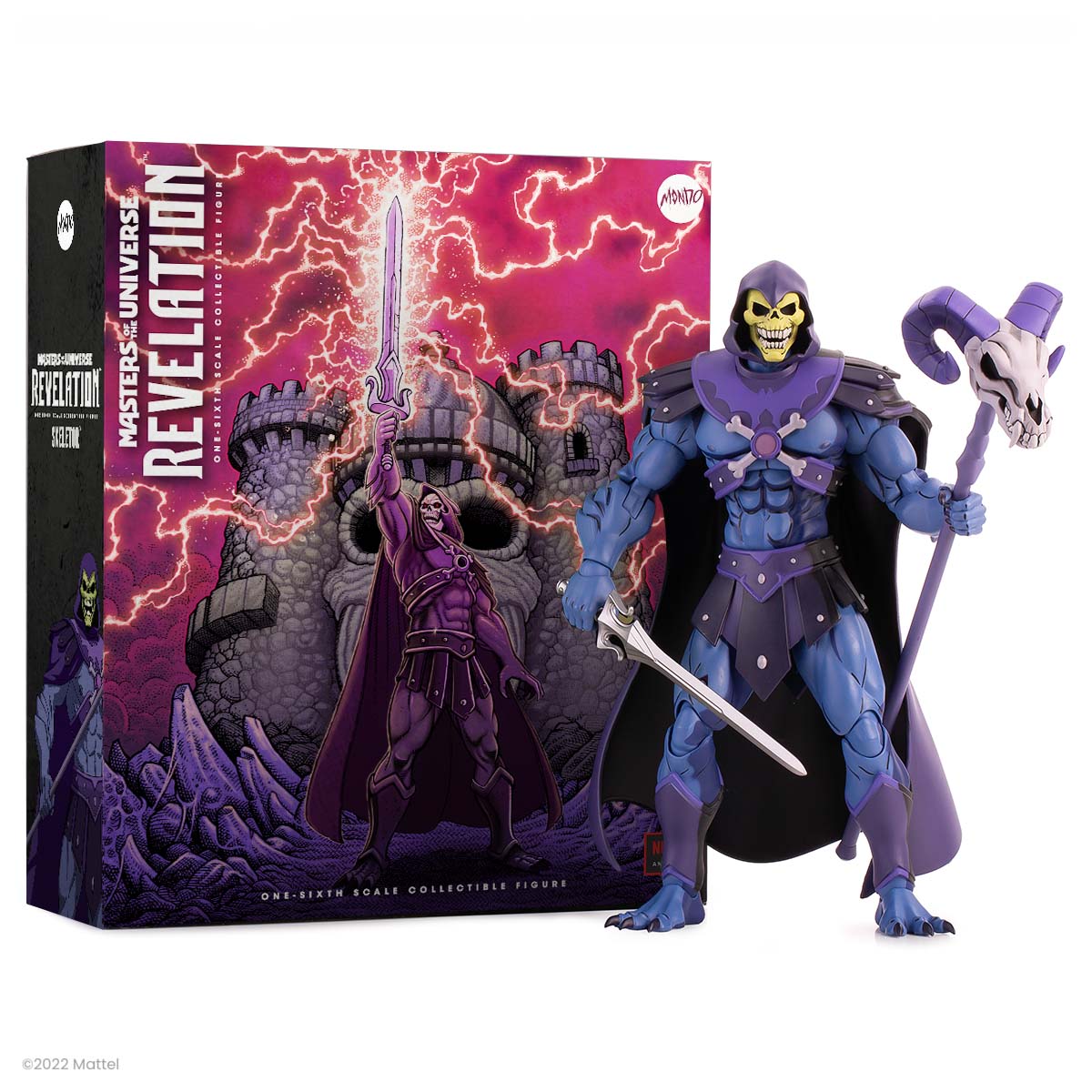 Masters of the Universe Revelation Skeletor 1/6 Scale Action Figure SDCC Exclusive Collectible - Perfect for Display, Toy Collection, and Comic Con Events