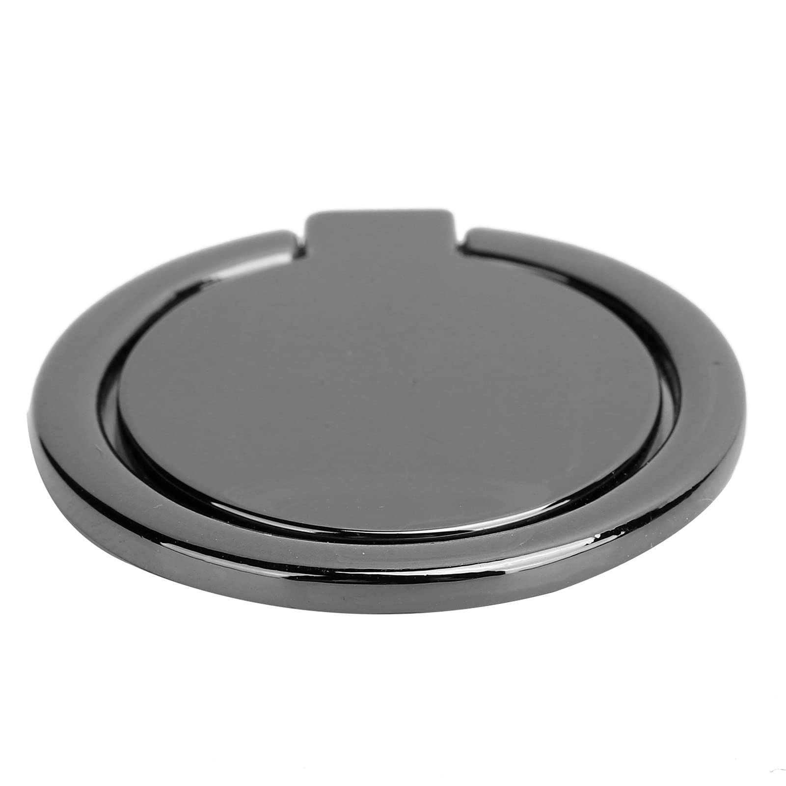 360° Adjustable Magnetic Phone Ring Holder - Metal Finger Grip Stand for Mobile Phones & Tablets (Black) | Car Mount, Desk Stand & Hands-Free Viewing Accessory