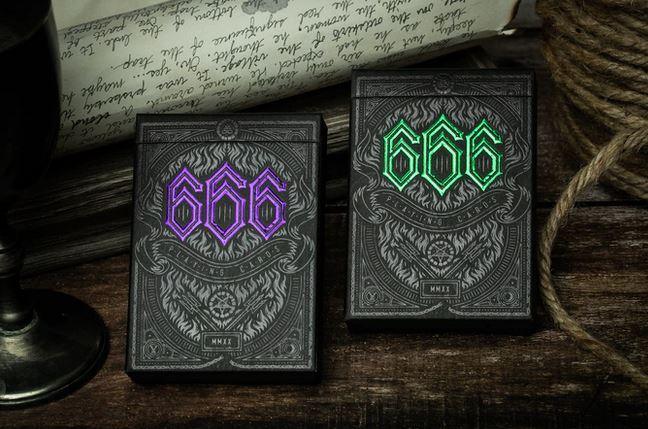 Riffle Shuffle 666 Emerald Hellfire Green Playing Cards - Premium Deck for Magic Tricks, Poker Games & Collectors