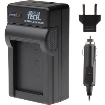 Premium Tech PT 53 Dual USB Travel Charger for Canon LP-E6 Battery - Fast Charging Power Adapter for DSLR Cameras | Perfect for Travel, Photography & Outdoor Shooting