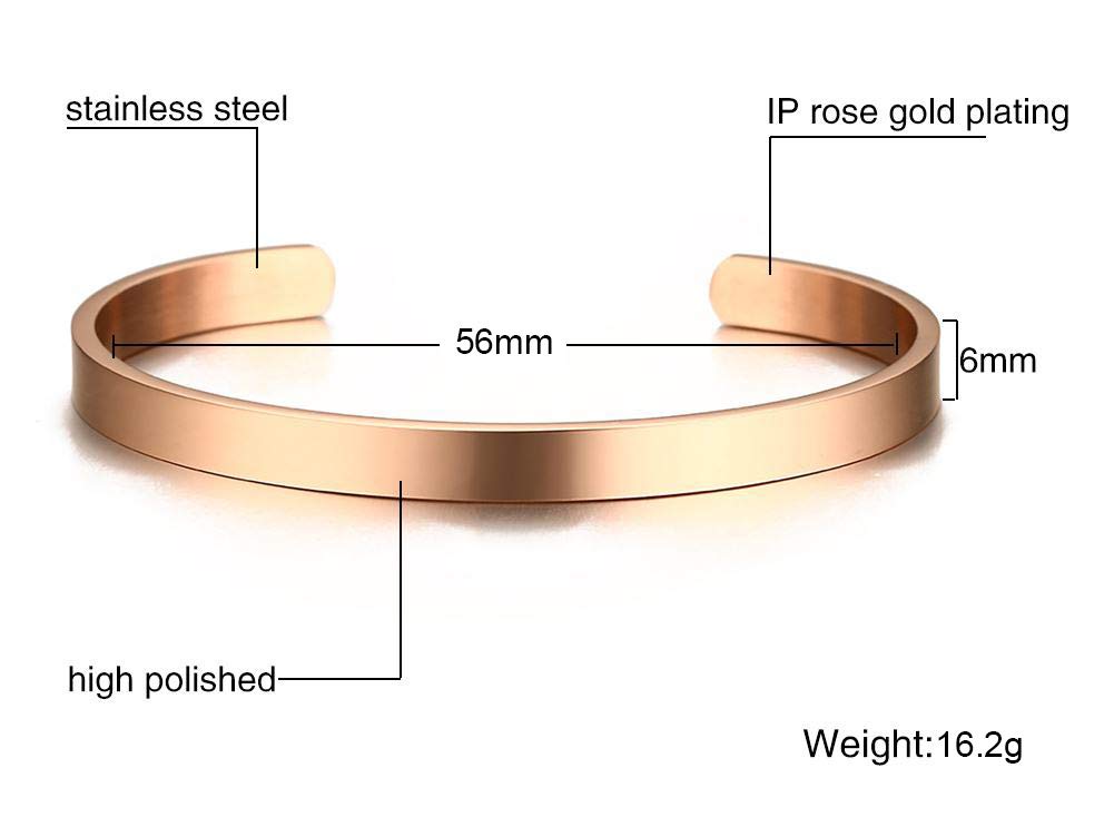 Personalized Rose Gold Teacher Bracelet - Engraved Inspirational Cuff Bangle for Teacher Appreciation Week, Graduation Gifts & Thank You Jewelry | Perfect for Classroom Appreciation, Retirement Gifts & End of Year Teacher Presents