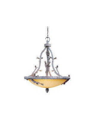Vaxcel AS PDU330 SW 6-Light Aspen Collection Pendant Chandelier in Snow White Finish - Modern Farmhouse Dining Room Lighting for Kitchen Island & Entryway