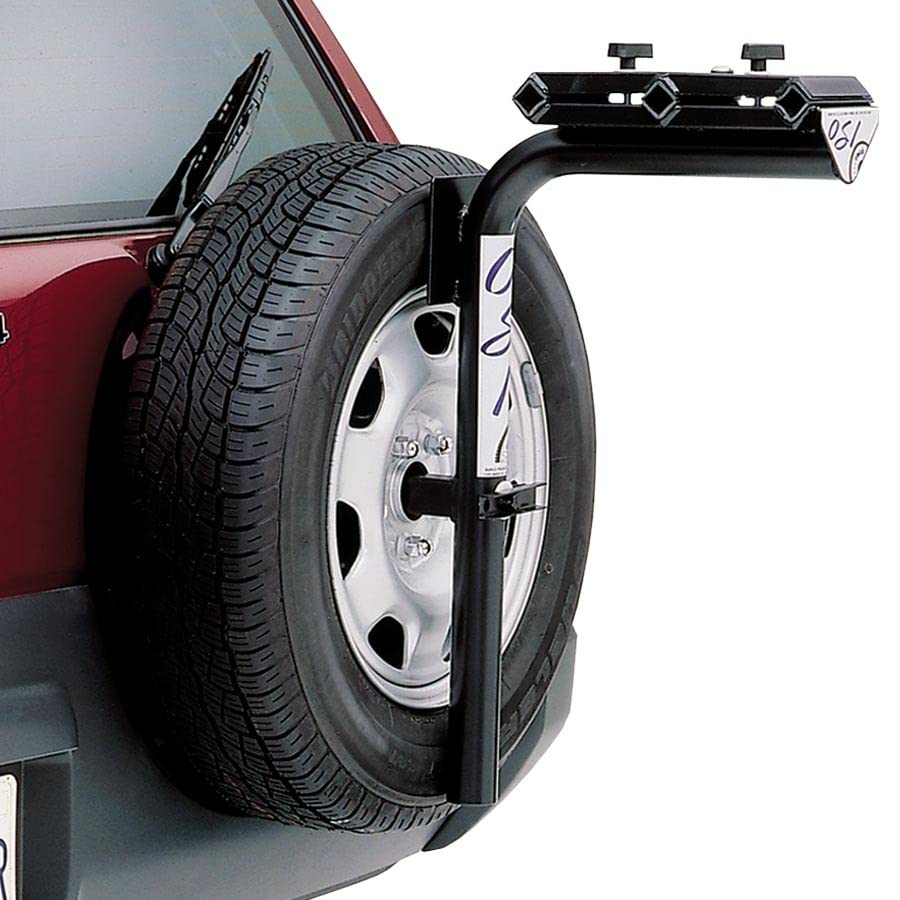 Surco ABT300 3-Bike Spare Tire Mount Bike Rack with Integrated Lock - Heavy Duty Black Hitch Rack for SUVs, Trucks & RVs | Perfect for Road Trips, Camping & Outdoor Adventures