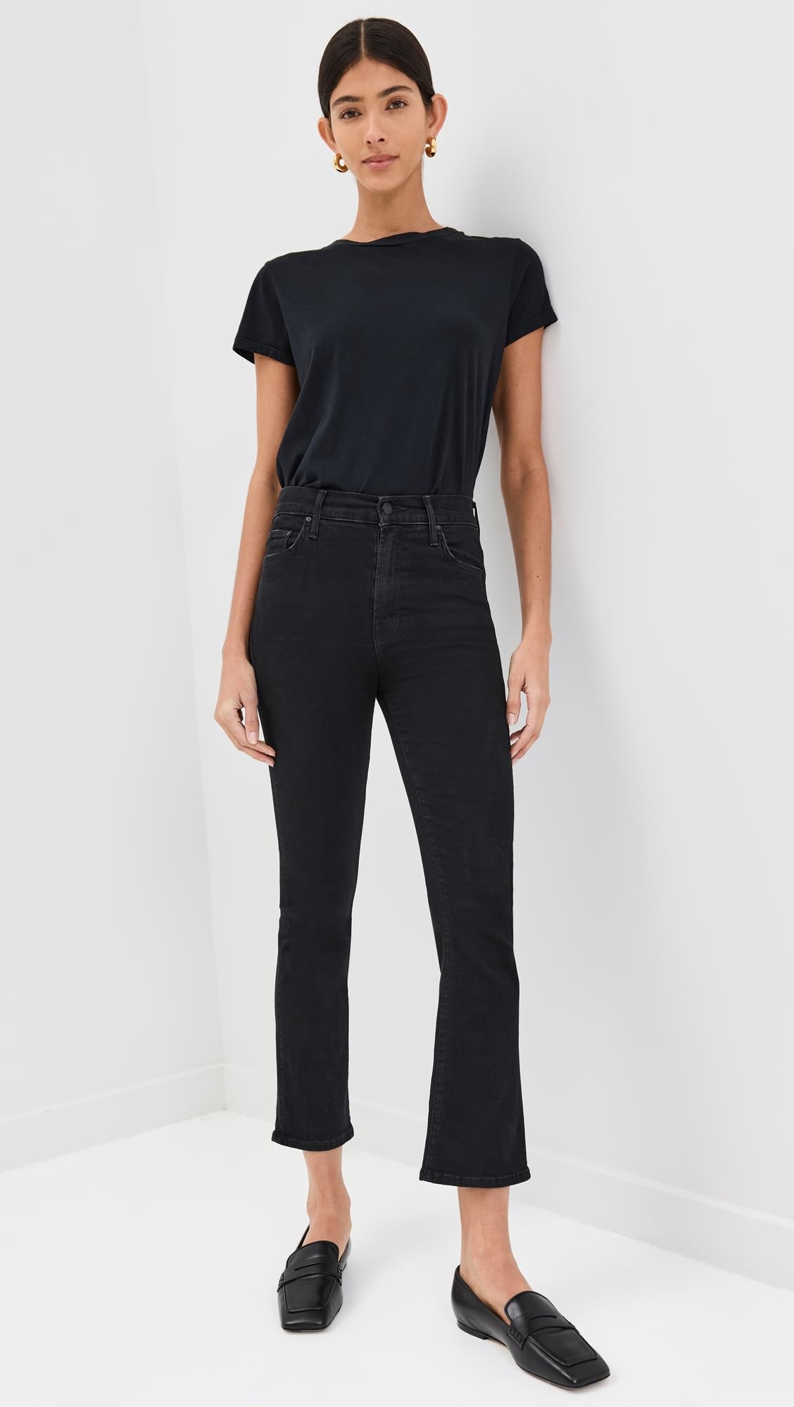MOTHER Women's High Waisted Crop Jeans - Stretch Denim Skinny Fit for Casual & Night Out | Perfect for Summer, Travel & Street Style