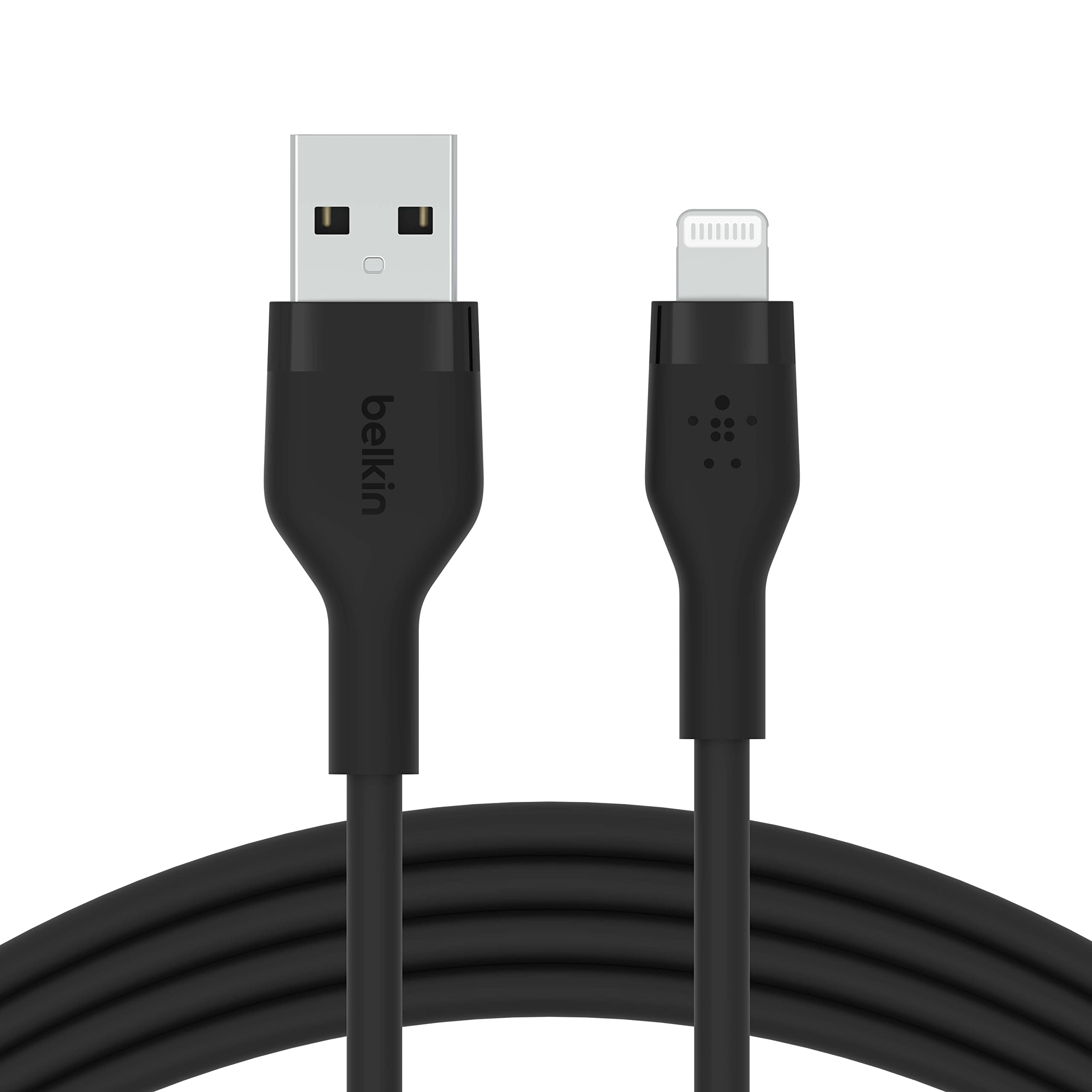Belkin BoostCharge Flex Silicone & Pro Flex Braided USB-A to Lightning Cables - MFi Certified Fast Charging Cables for iPhone, iPad - Perfect for Home, Office & Travel Charging