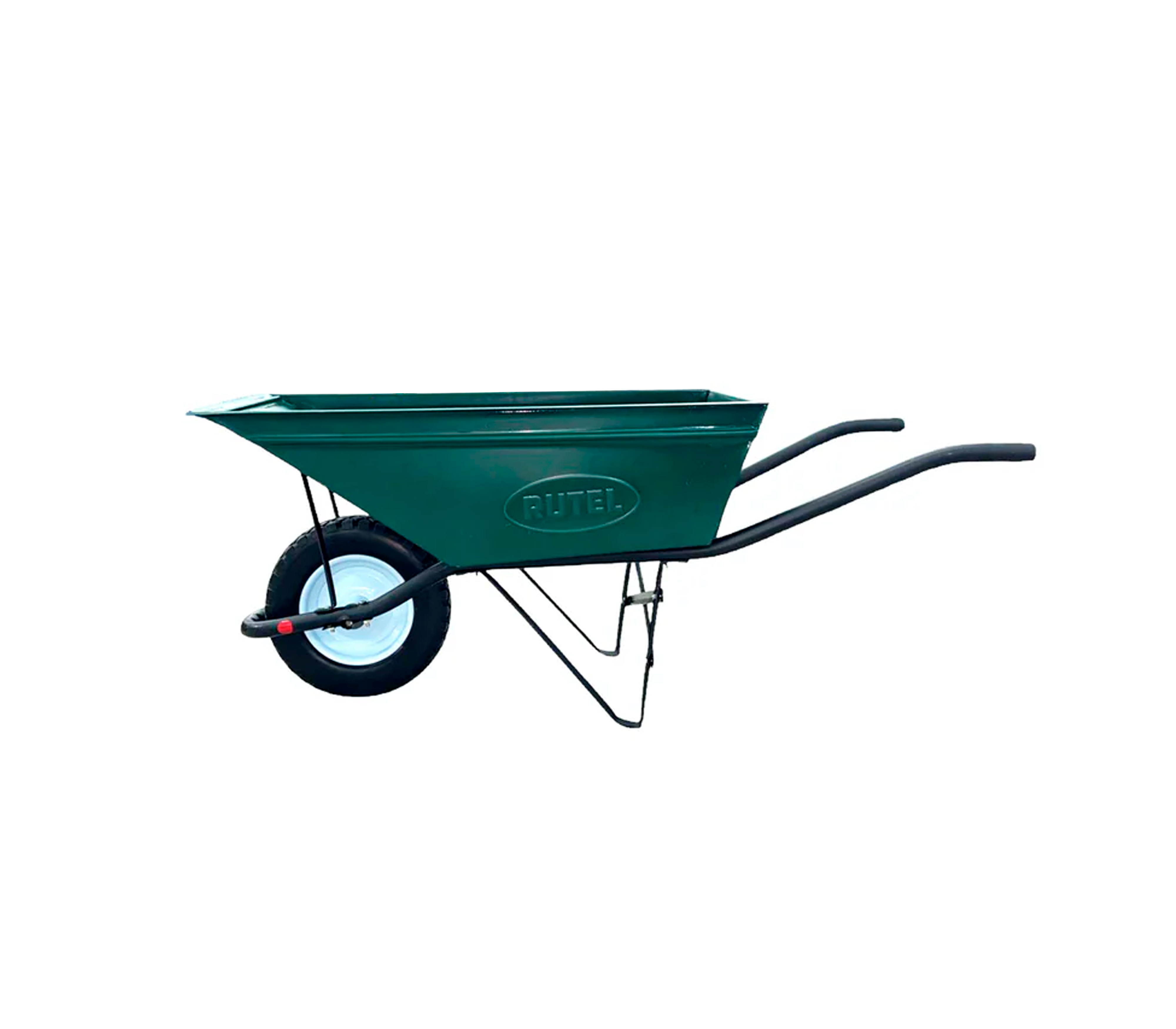 Heavy Duty 140L Green Semi-Pneumatic Construction Wheelbarrow - Ideal for Building Sites, Landscaping & DIY Projects