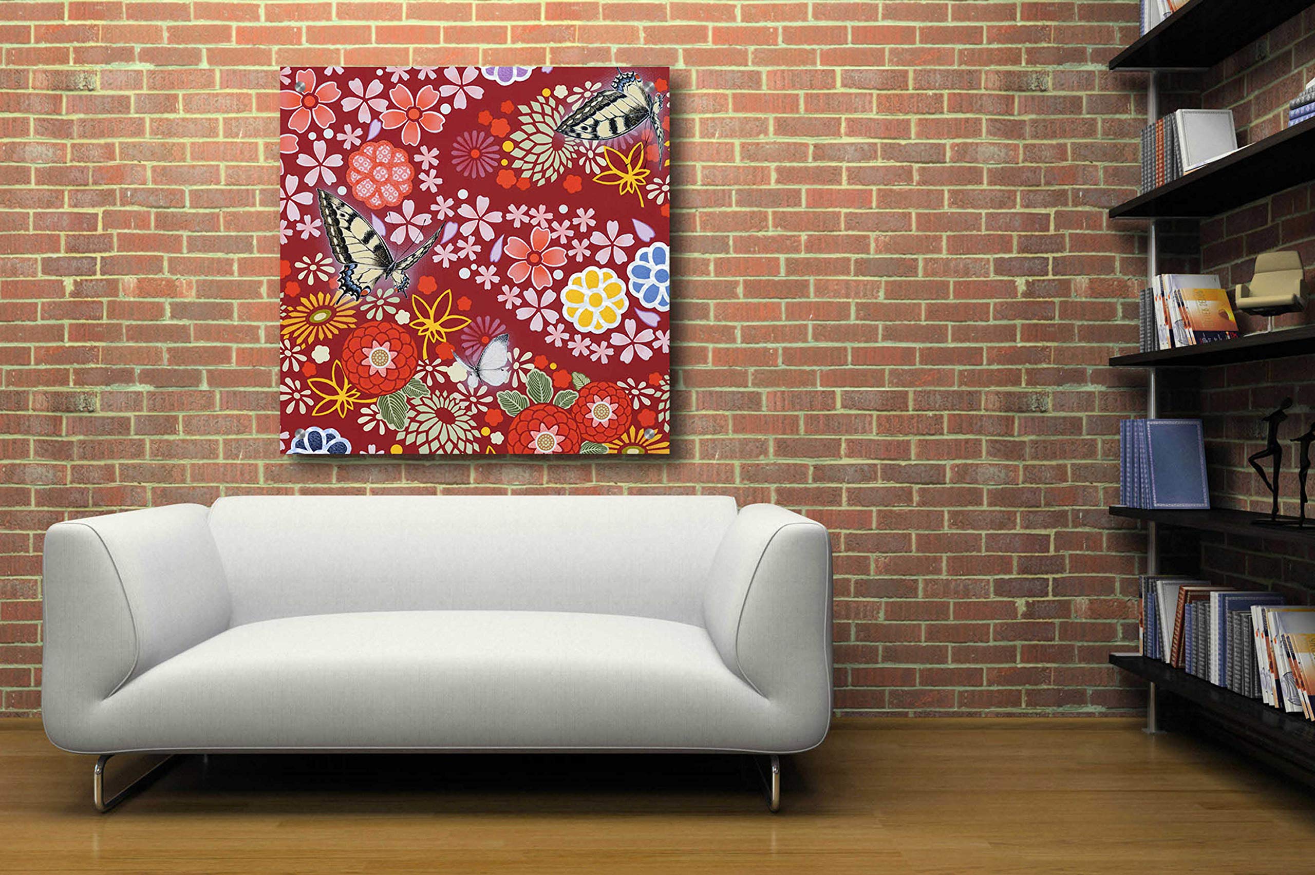 Epic Graffiti 'Spring and Autumn Flow' by Zigen Tanabe - 36x36 Inch Acrylic Glass Wall Art Decor - Modern Abstract Painting for Living Room, Bedroom & Office