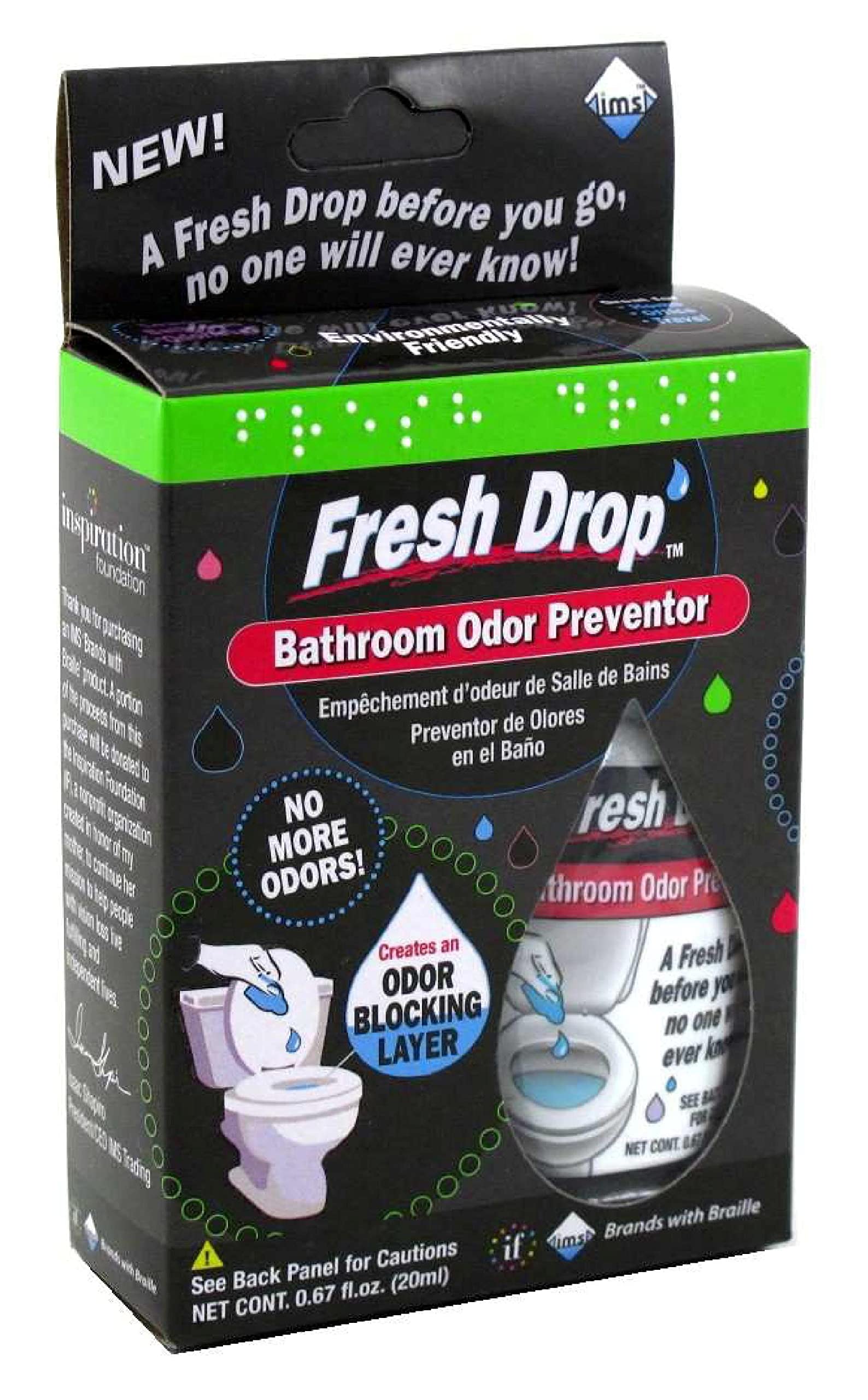 Cleanlogic Fresh Drop Bathroom Odor Eliminator - 6 Pack | Natural Air Freshener for Toilet, Shower & Bathroom | Long-Lasting Odor Prevention for Home & Office