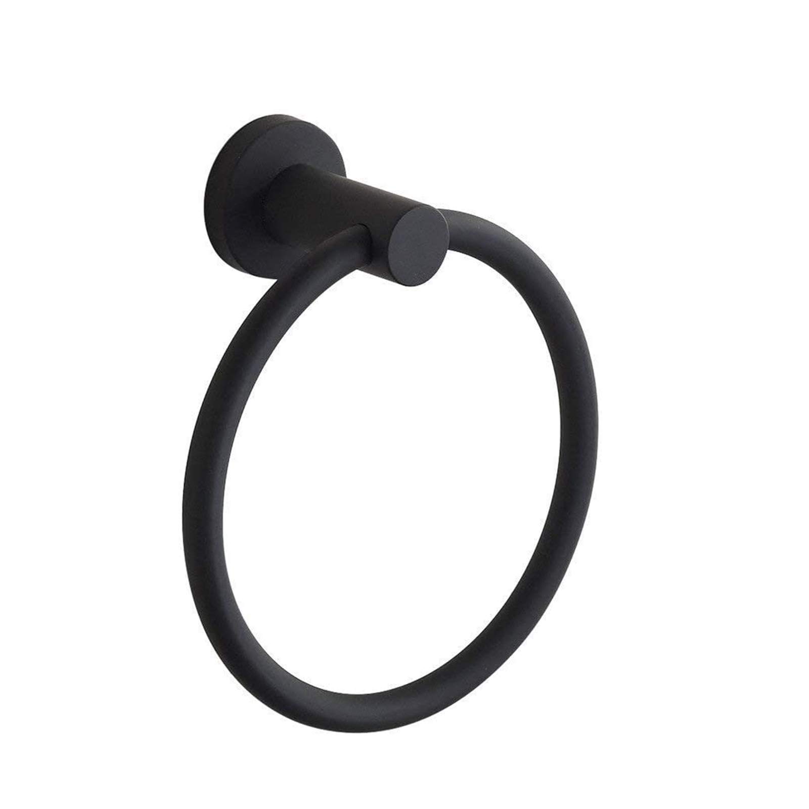 BGL 304 Stainless Steel Black Towel Ring Holder - Round Bathroom Towel Hanger for Modern & Minimalist Home Decor - Perfect for Bathrooms, Kitchens, and Guest Rooms