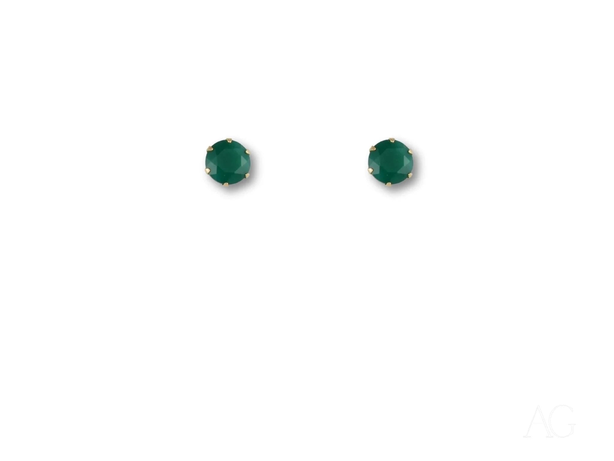 18k Gold Green Cubic Zirconia Stud Earrings for Women – Hypoallergenic Luxury Jewelry for Parties, Weddings & Everyday Wear