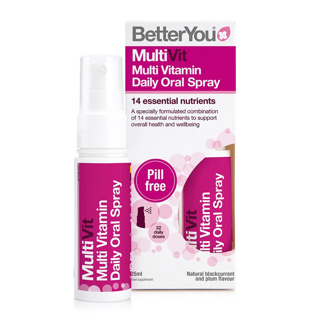 BetterYou MultiVitamin Daily Oral Spray 25ml - Fast Absorption Vitamin Supplement for Energy & Immunity - Perfect for Busy Professionals & Active Lifestyles