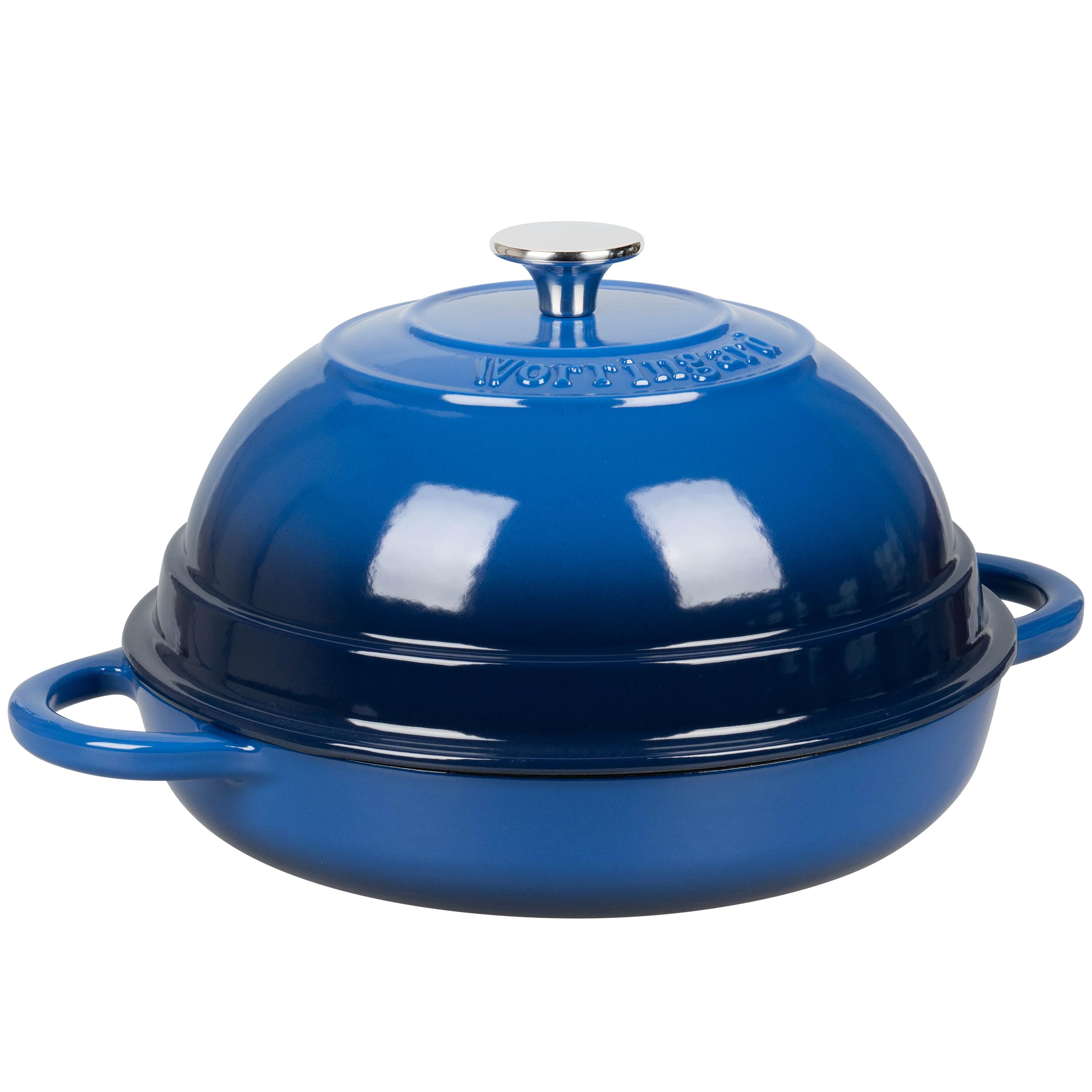 **6 Quart Enameled Cast Iron Dutch Oven with Lid – Perfect for Bread Baking, Soups, Stews & Camping – Durable & Oven-Safe – Blue**