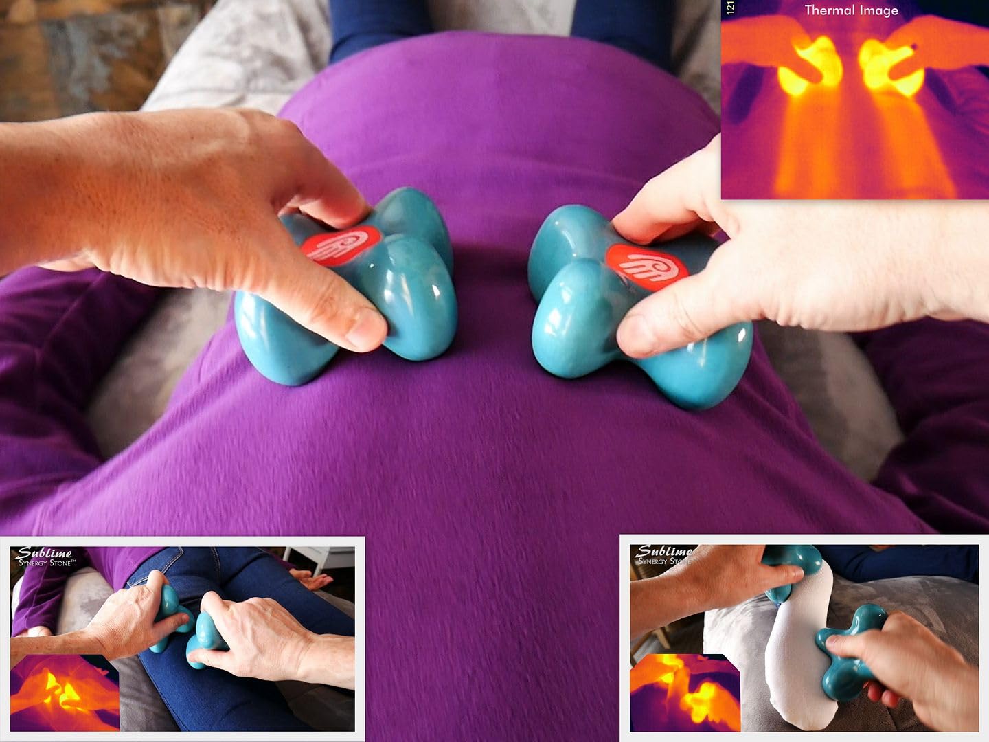 Premium Basalt Black Hot Stone Massage Set (2-Piece) - Deep Heat Therapy for Muscle Tension Relief - Relaxing Contoured Stones with Matte Surface for Smooth Gliding - Perfect for Spa, Home Massage & Aromatherapy with Essential Oils