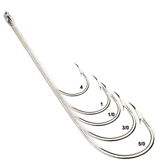 Eagle Claw 066A Lazer Sharp 2X Long Sea Guard Fishing Hooks - Saltwater & Freshwater Value Pack (50-Piece) - Ideal for Surf Fishing, Pier Fishing, and Deep Sea Angling