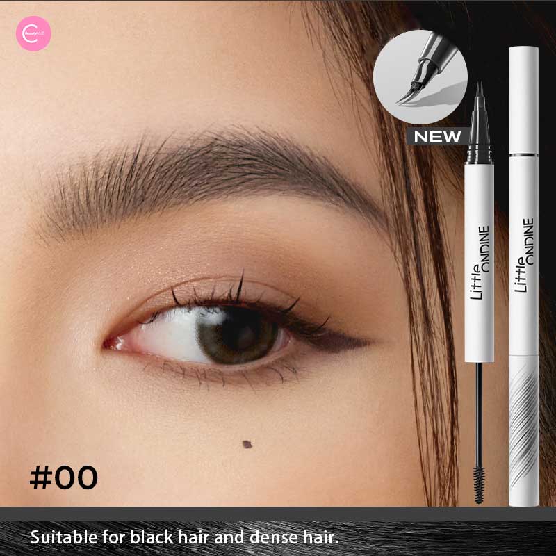 Little Ondine Dual Ended Waterproof Eyebrow Pencil - Long Lasting, Smudge Proof - Perfect for Daily Makeup & Special Occasions