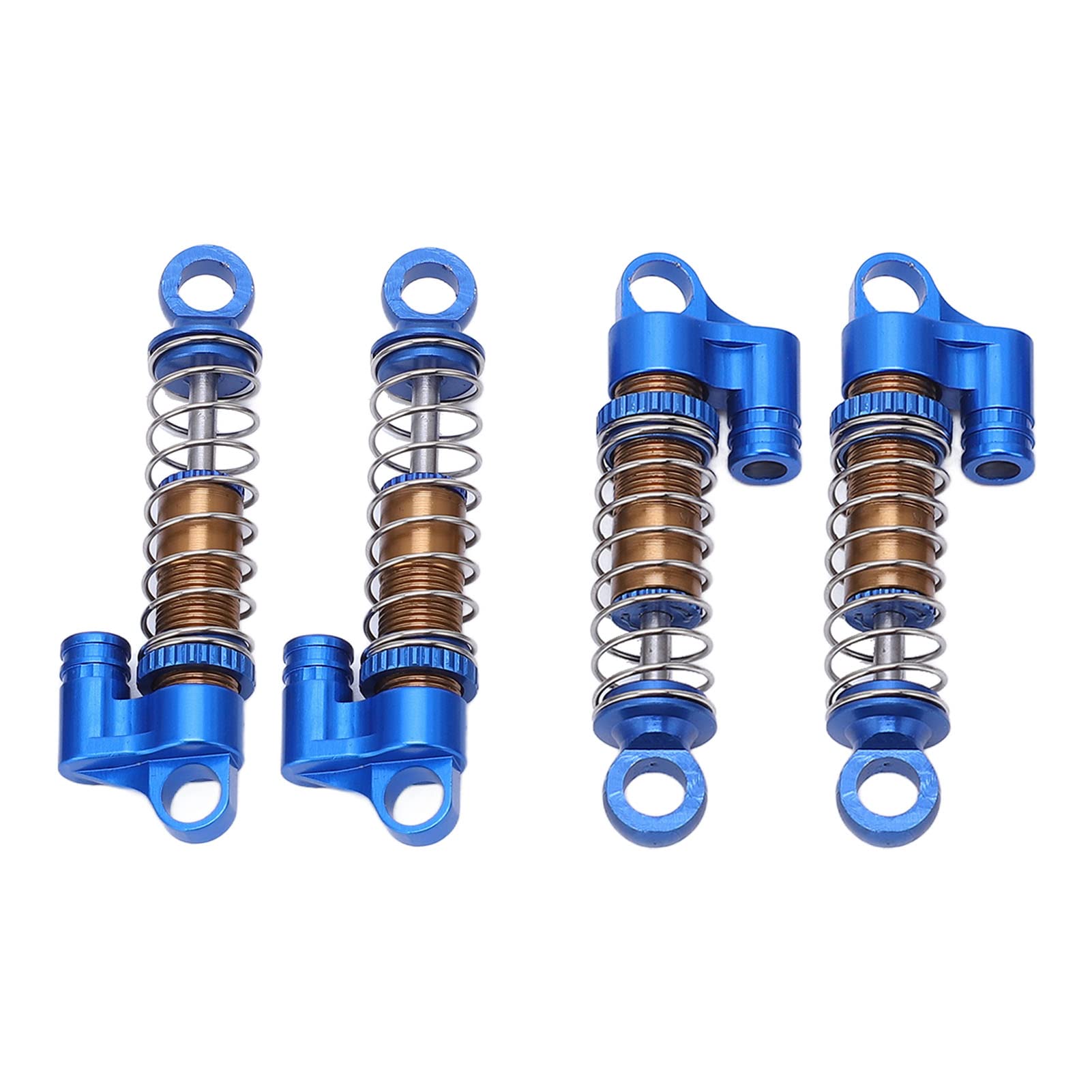 Aluminum Alloy Front & Rear Shock Absorbers for 1/24 RC Car - Blue Upgrade Parts | High-Performance Dampers for Off-Road Racing & Crawling Scenes