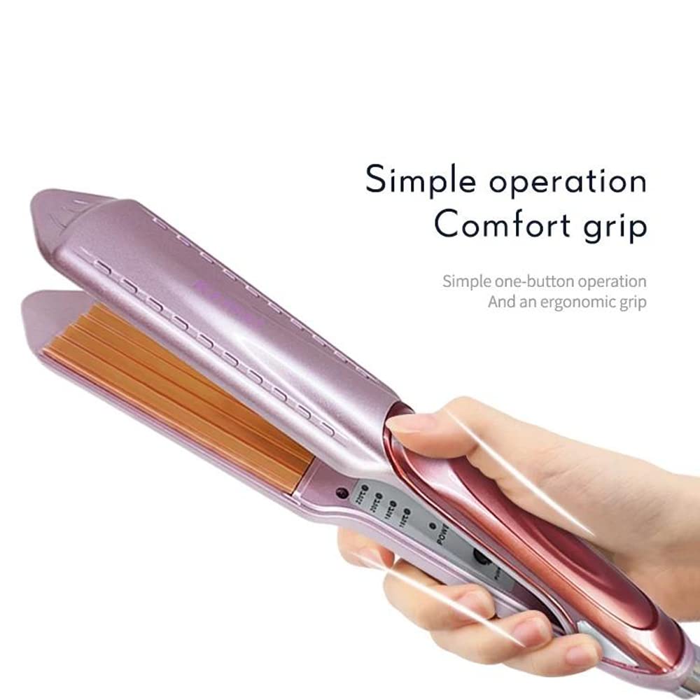 Professional KM-473 Electric Hair Crimper Styler Machine - Salon-Grade Hair Waving Iron for Curly & Wavy Hairstyles - Perfect for Home Use, Parties & Special Occasions