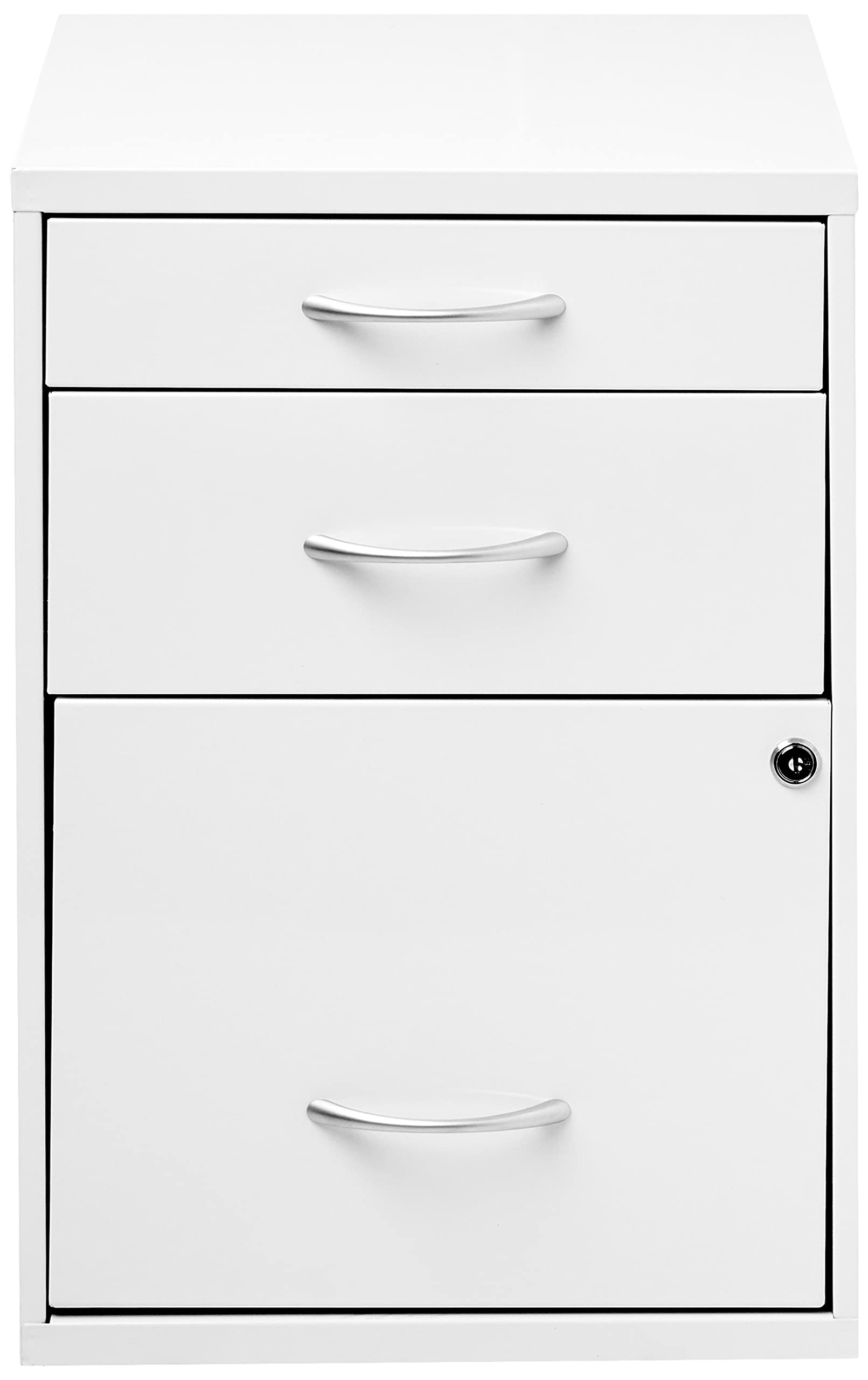 OSP Heavy Duty 3-Drawer Metal File Cabinet - White Office Storage for Letter/Legal Files & Supplies | Perfect for Home Office, School & Business Organization