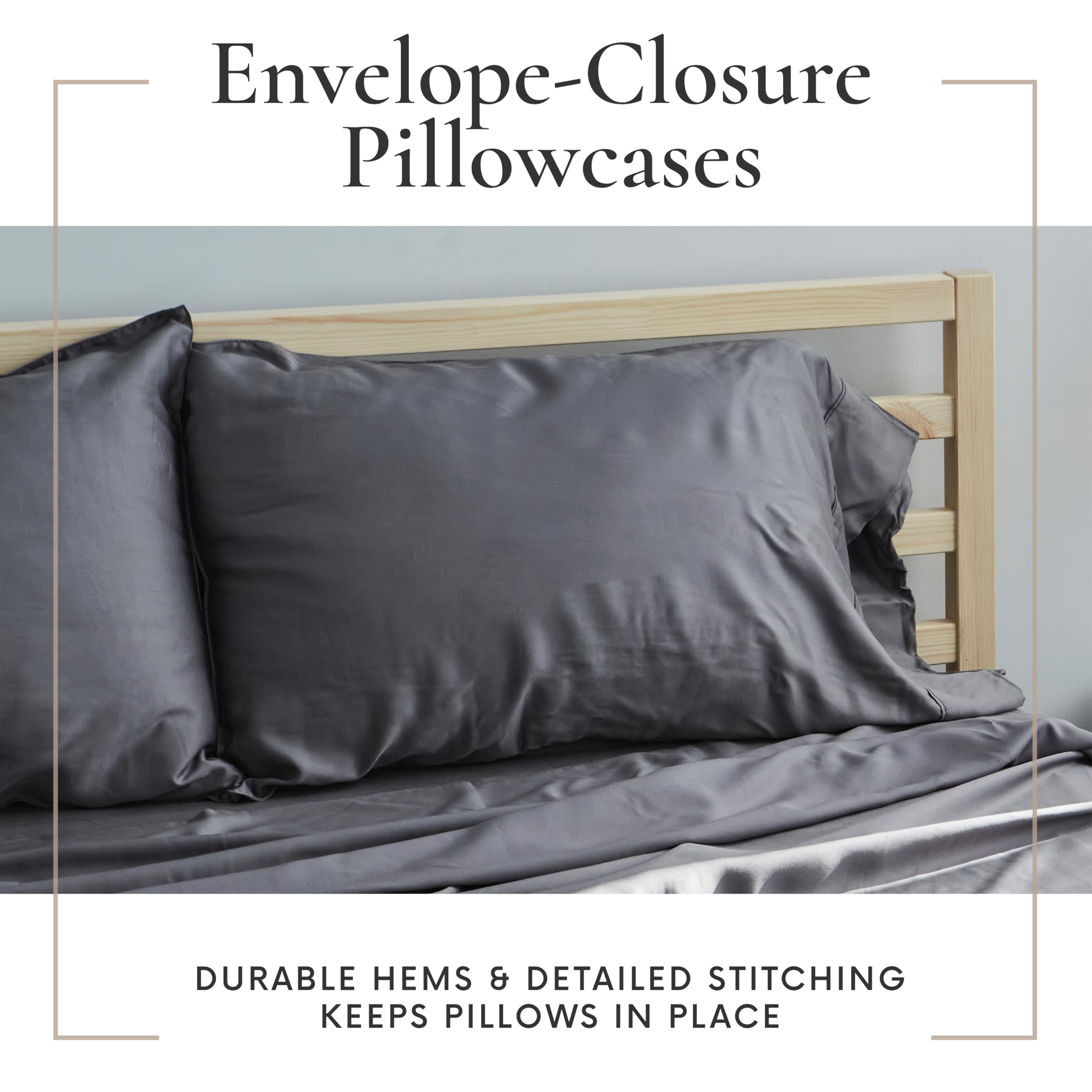 Bamboo Bay 4-Piece Queen Size Sheet Set - 100% Bamboo Viscose, Breathable & Ultra Soft Cooling Bed Sheets for Hot Sleepers - Deep Pocket Fits 16