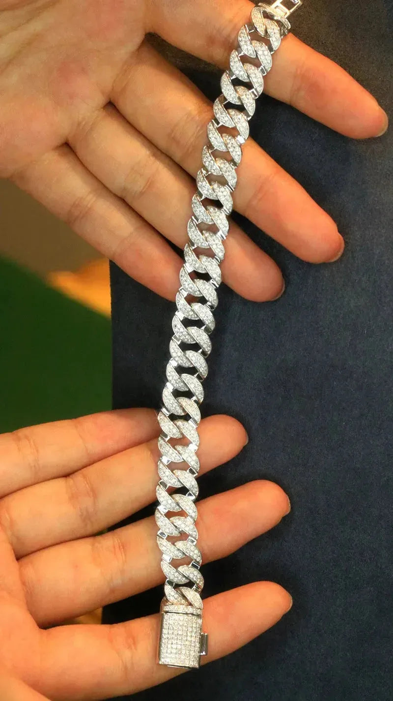 18K White Gold Diamond Bracelet for Women - 3.05 Carat Natural Diamonds, Luxury Chain Design, Fine Jewelry Gift for Wedding, Anniversary & Special Occasions