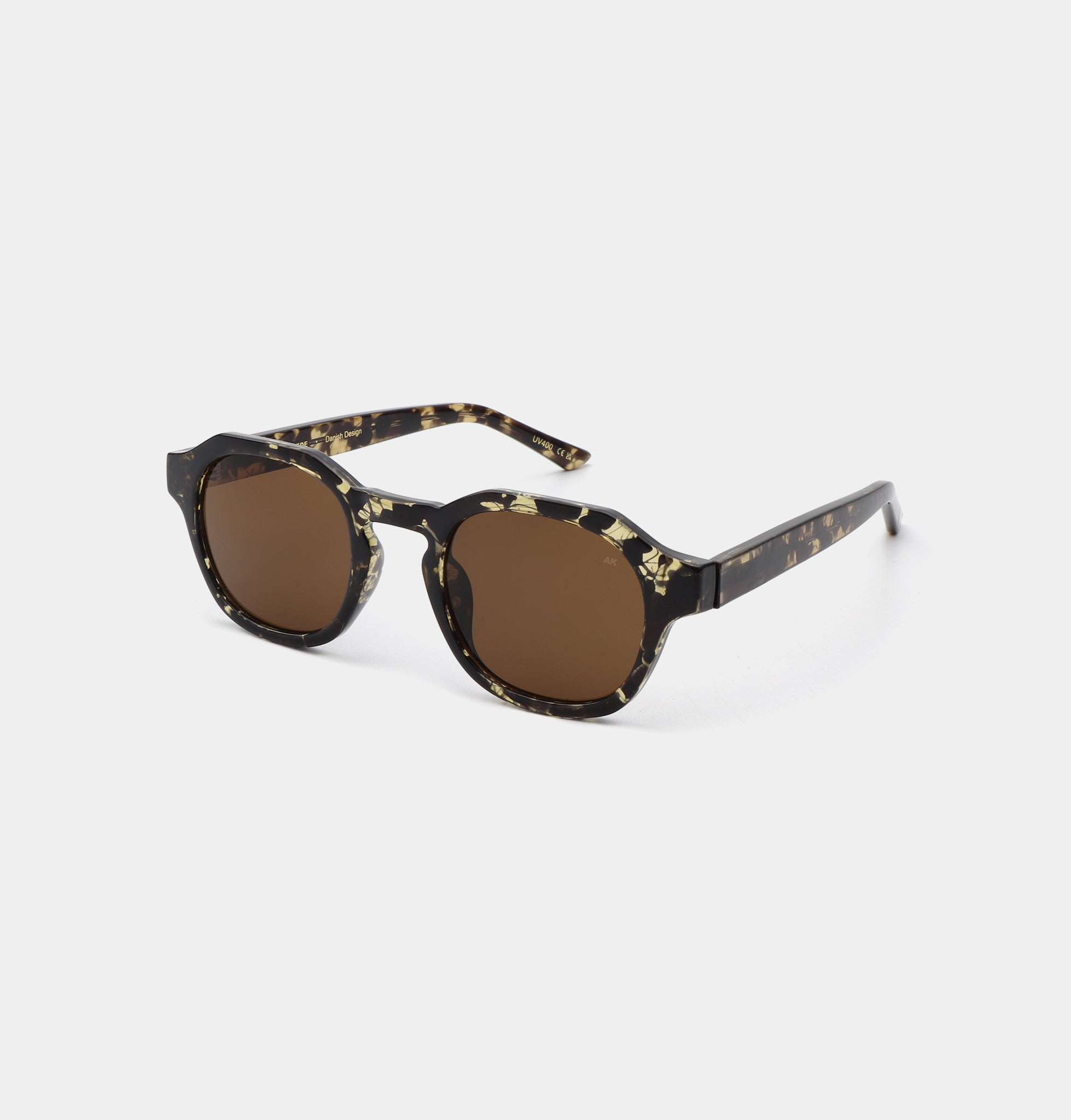 A. Kjaerbede Black Yellow Transparent Zan Sunglasses - Stylish UV Protection for Outdoor Activities, Beach, and Driving