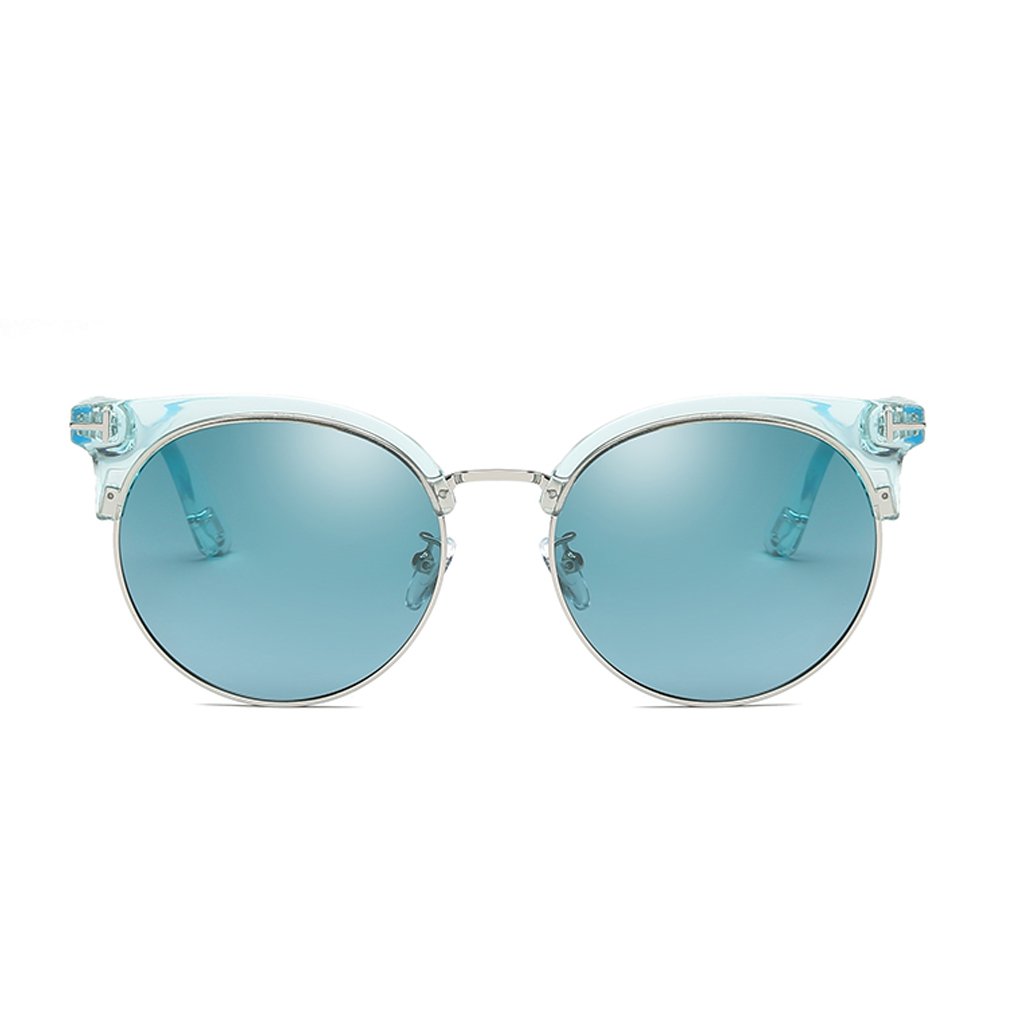 YUBIN Vintage Polarized Sunglasses for Women - UV Protection, Round Face, Trendy Star Style (Color: A) - Perfect for Beach, Driving & Outdoor Activities