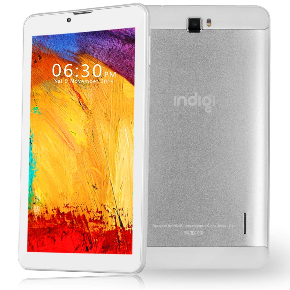 Indigi 7-inch Android 9.0 Pie Tablet with 4G LTE, WiFi, Bluetooth - Google Play Certified for Work, School & Entertainment