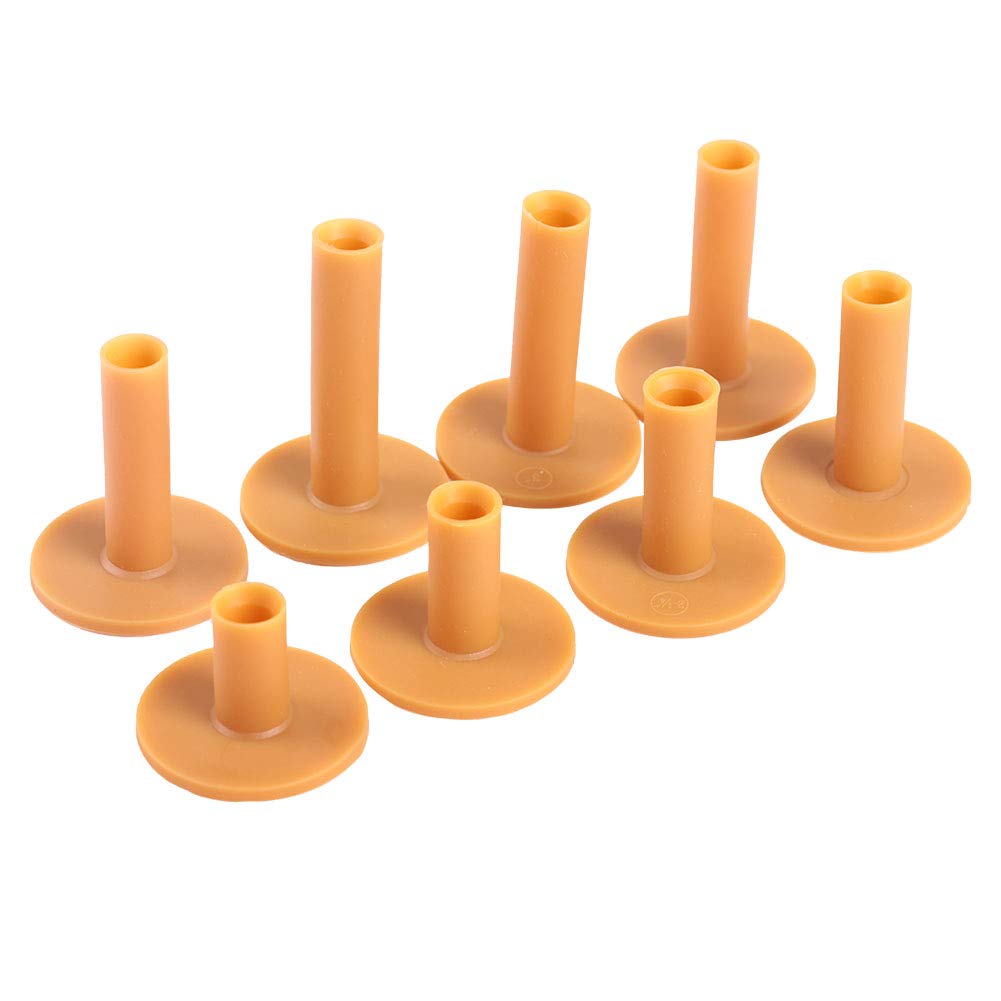 8-Pack Durable Rubber Golf Tees for Driving Range & Training - 35/42/54/60/65/70/75/80mm Height Options - Perfect for Beginners & Hard Ground Conditions - Ideal for Golf Practice, Driving Range Sessions & Backyard Training