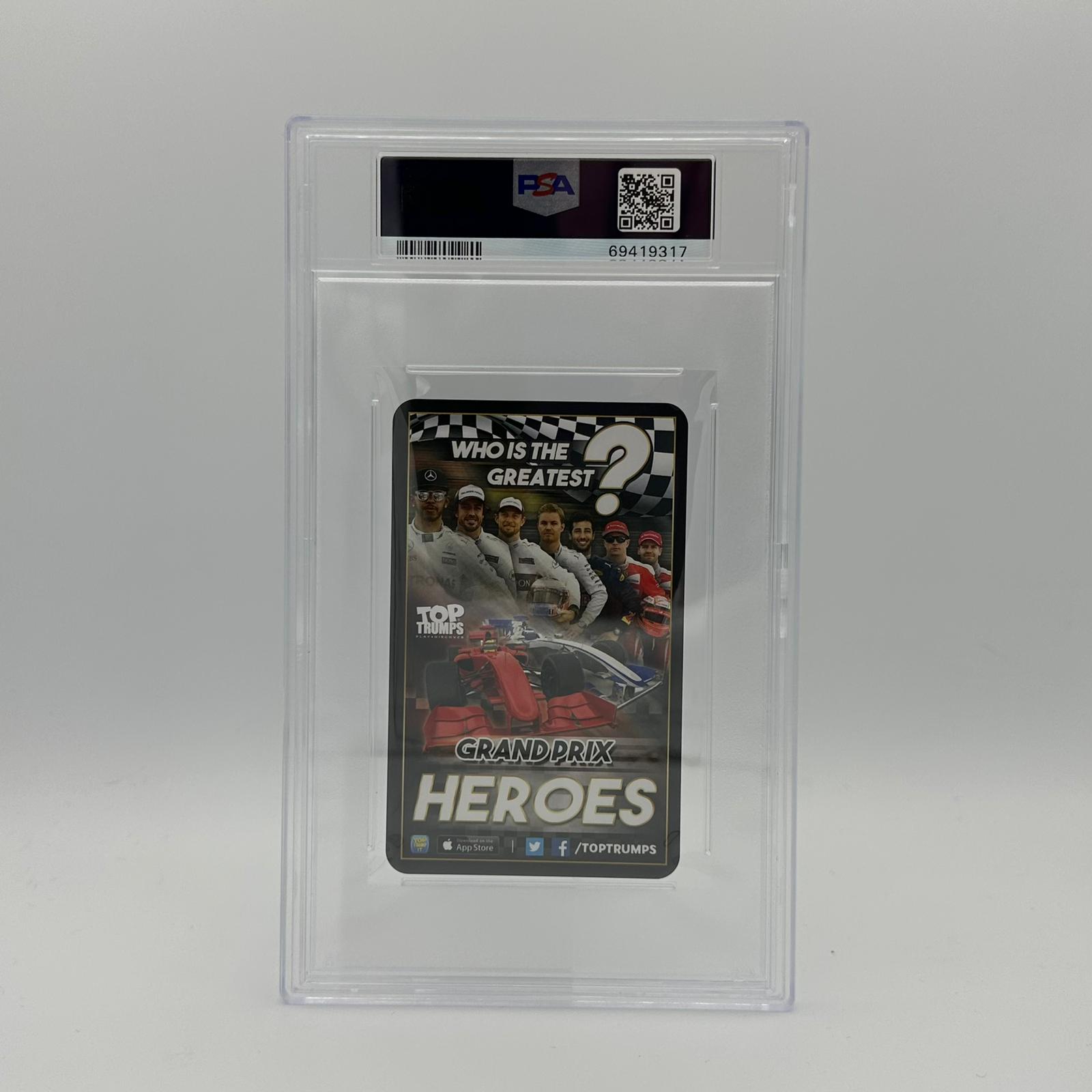 PSA 9 Graded Max Verstappen 2016 Grand Prix Heroes Rookie Card - 0 Wins - Top Trumps Collectible for F1 Racing Fans & Sports Memorabilia Enthusiasts