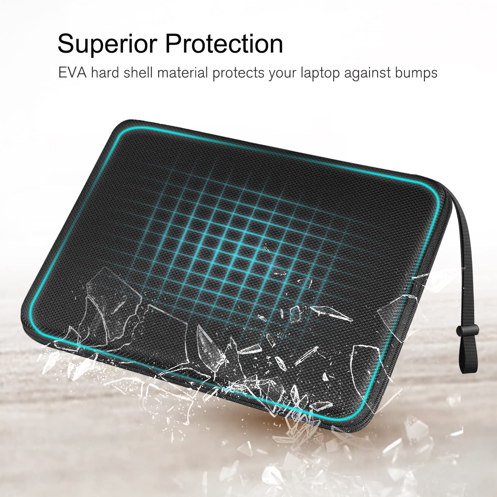 FINPAC 14-inch Hard Laptop Sleeve Case - Water-Resistant Shockproof Bag for Acer, Lenovo, HP, ASUS, Dell Chromebooks & Ultrabooks - Perfect for Travel, Office, and School Use