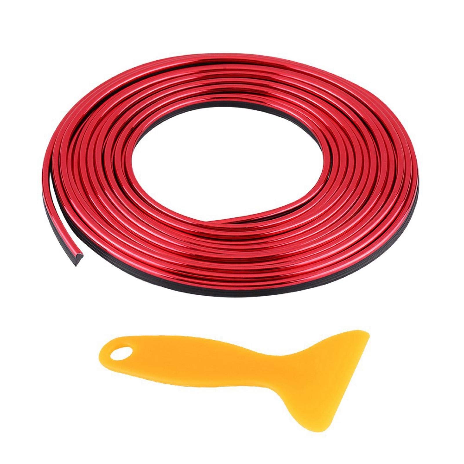 Flexible Car Interior Decor Strip - Blue & Red Molding for Dashboard, Door, Air Vent & Steering Wheel | Easy DIY Auto Accessories Upgrade for Sedans & SUVs
