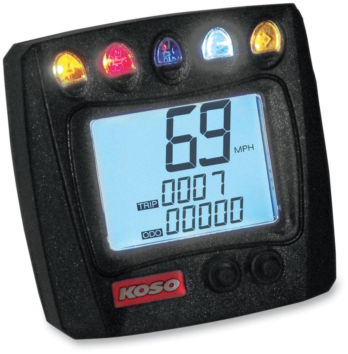 Koso XR-SA Digital Speedometer Gauge - Universal Fit for Motorcycles & ATVs - High Precision Odometer for Racing, Cruisers & Off-Road Adventures