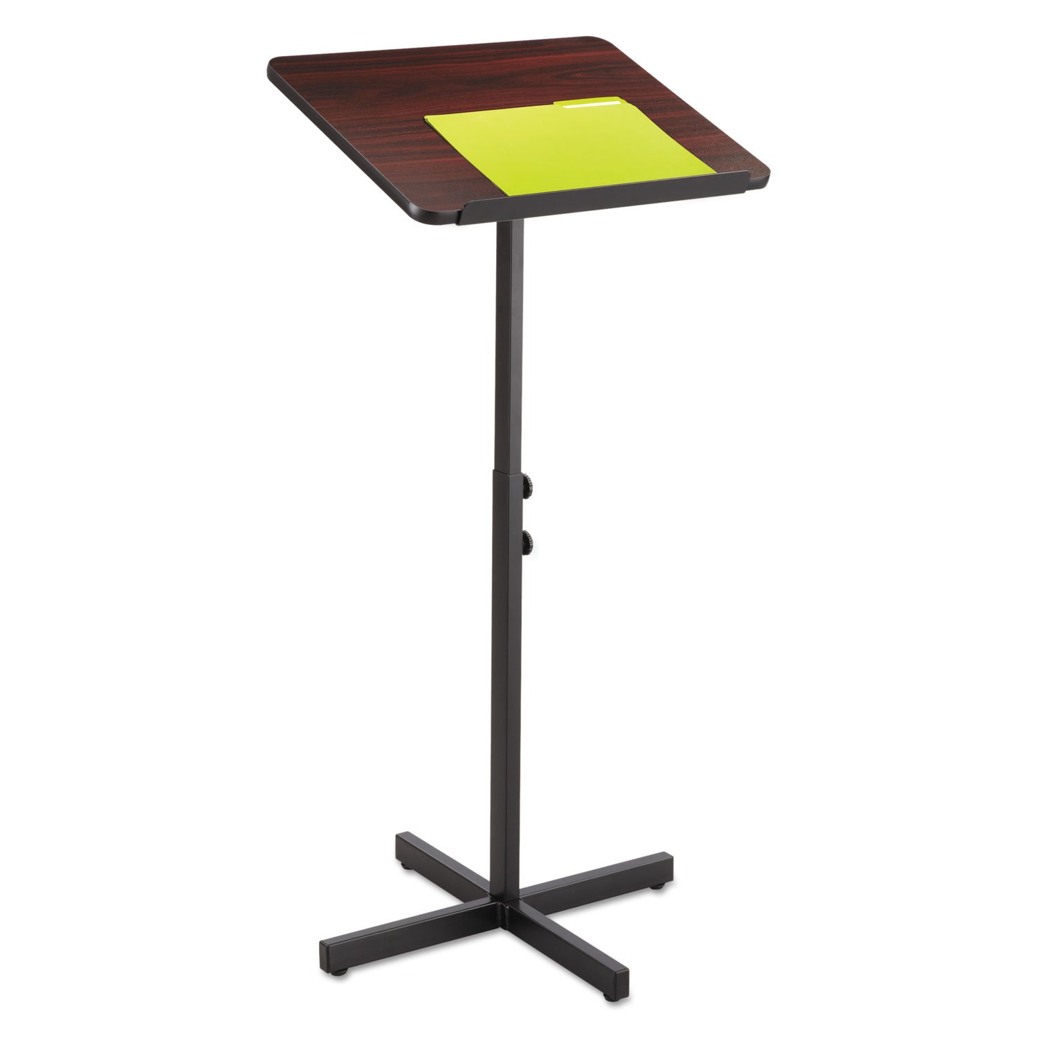 Safco Products 8921MH Adjustable Mahogany Speaker Lectern Stand - Perfect for Presentations, Conferences & Public Speaking Events