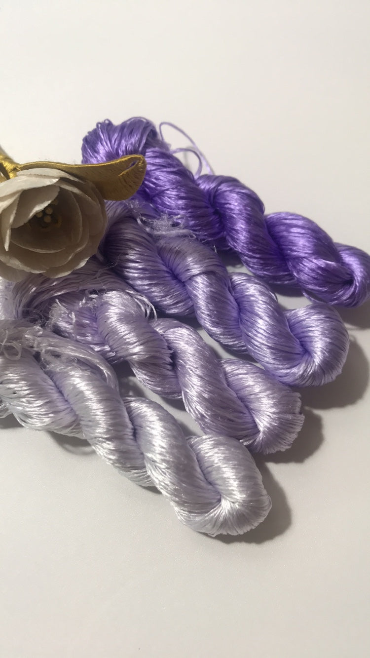 80m Suzhou Embroidery Pure Mulberry Silk Thread (Set of 4) - Premium Untwisted Silk Yarn for Hand Embroidery, Cross Stitch & Needlework - Perfect for DIY Crafts, Costume Design & Fabric Art Projects