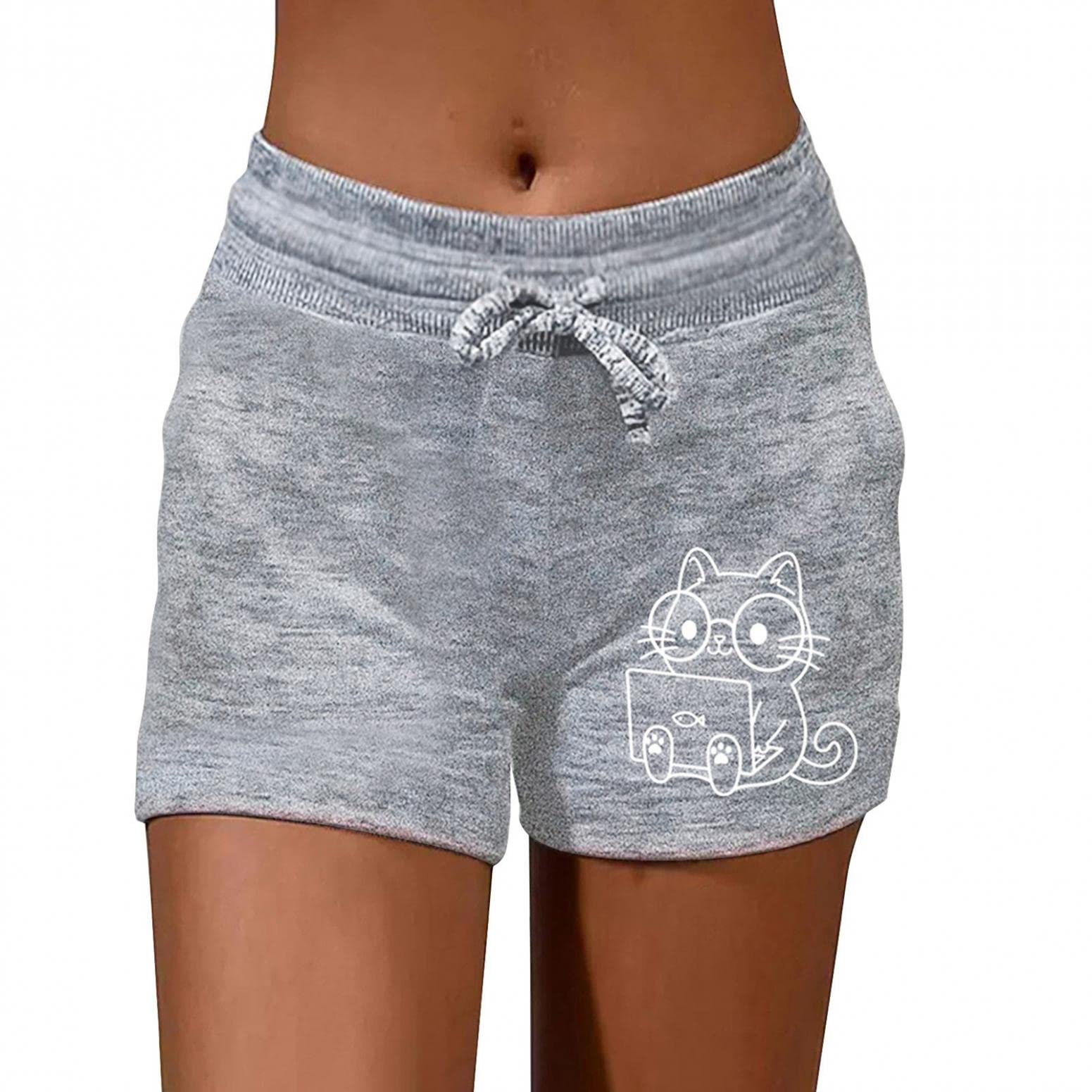 Women's Running Shorts - Casual Drawstring Waist Gym & Yoga Athletic Workout Shorts - Perfect for Jogging, Yoga, Gym & Lounge Wear