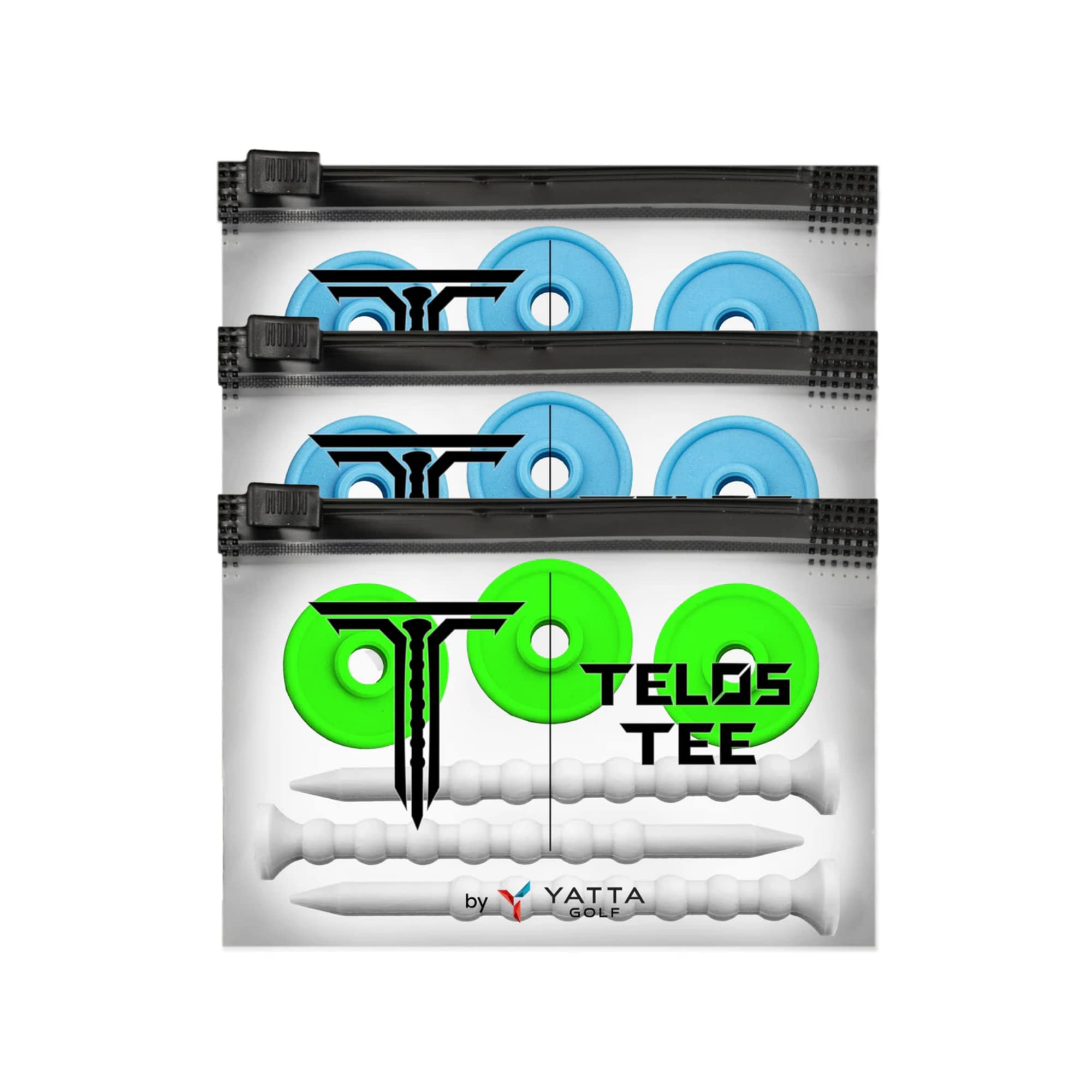 YATTA GOLF Telos Premium Adjustable Golf Tees - Unbreakable Design for Consistent Shots & Lower Scores - Durable Golf Accessories for Driving Range & Course Play - Perfect for Amateur & Pro Golfers