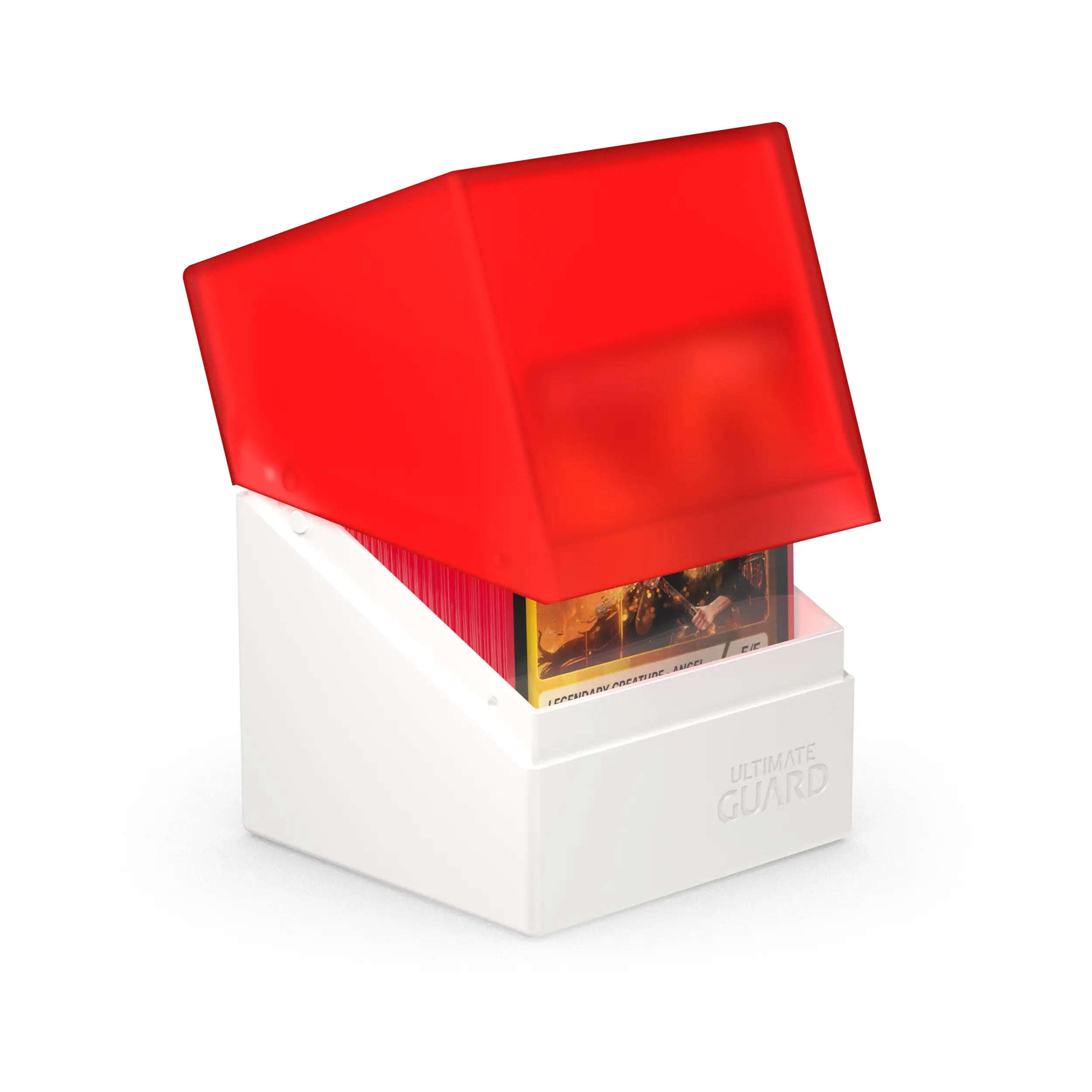 Boulder 100+ Deck Box for Magic: The Gathering Cards - Synergy Red/White - Perfect for Card Storage, Organization, and Travel