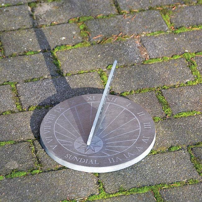 Slate Sundial - Premium Outdoor Garden Decor & Unique Solar Timepiece for Patio, Yard, and Landscape Design | Perfect for Nature Lovers & Historical Enthusiasts