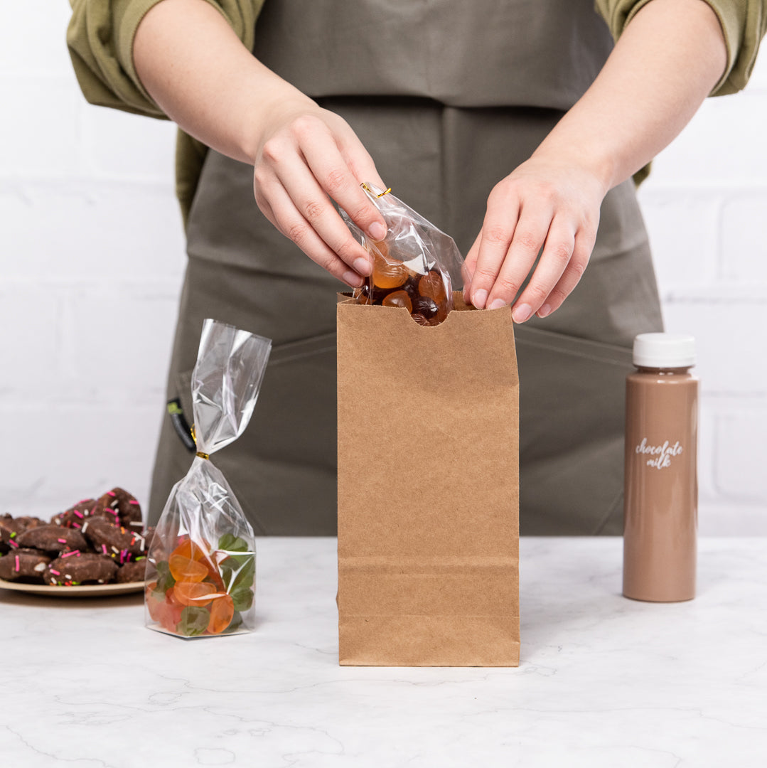 Premium Kraft Paper Bags 2 lb Capacity - 4.25