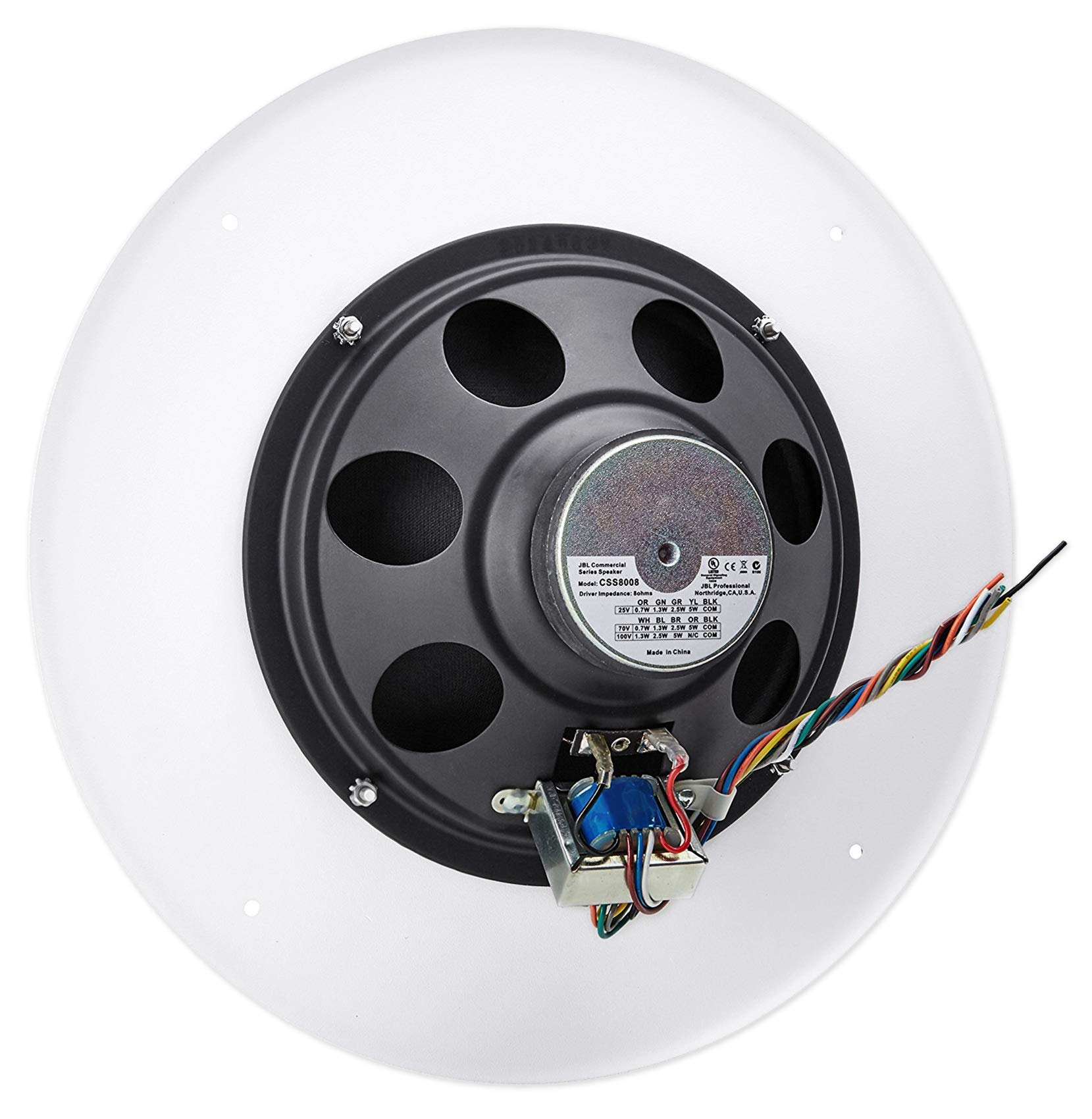 JBL CSS8008 8-Inch Commercial 70V/100V 5W Ceiling Speaker - Set of 8 - Perfect for Restaurants, Bars, Cafes & Background Music Systems