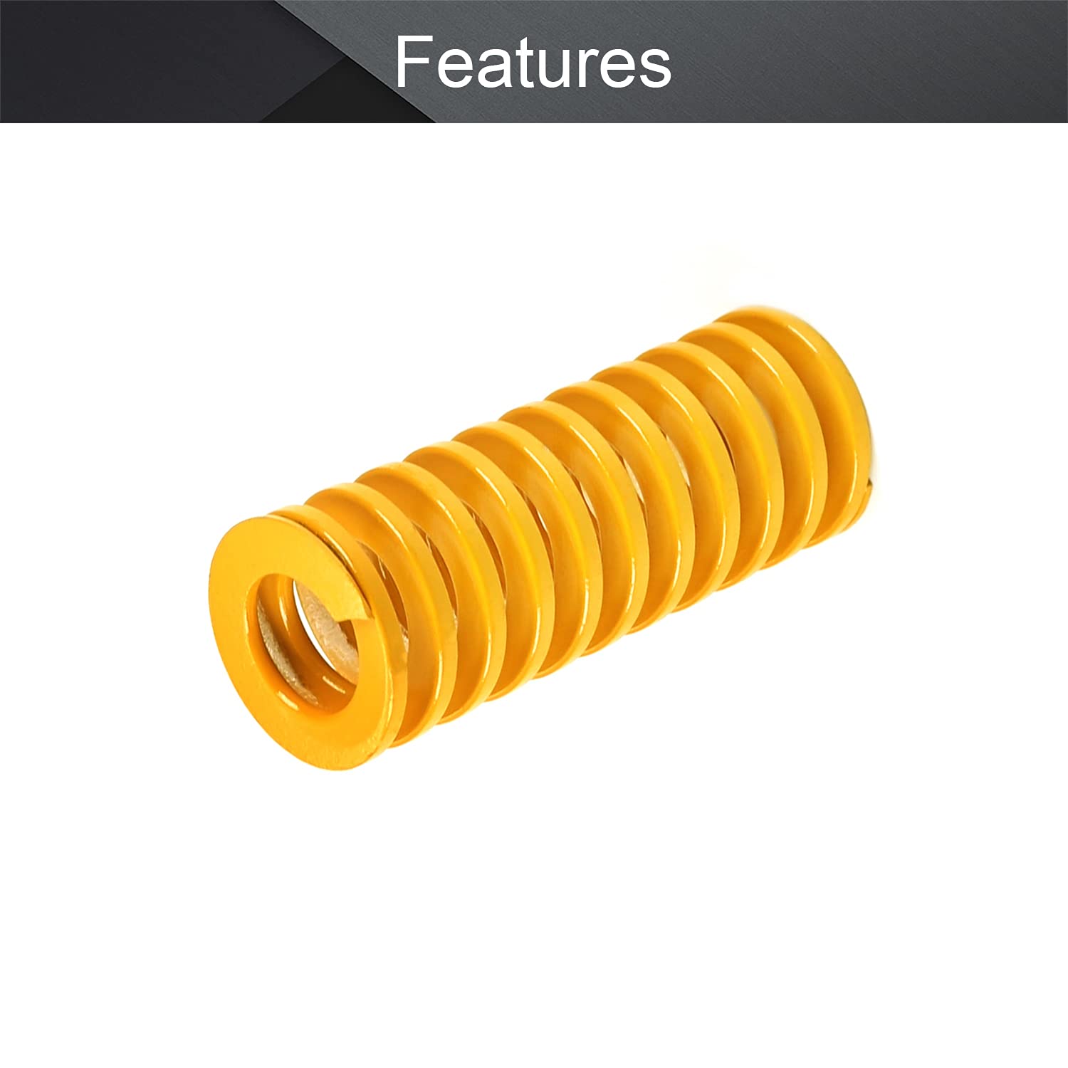 MroMax 3D Printer Die Spring 20mm OD x 50mm Length - Yellow Light Load Compression Spring for 3D Printer Bed Leveling | Compatible with Most 3D Printers | Perfect for DIY Printing, CNC Machines & Stamping Molds