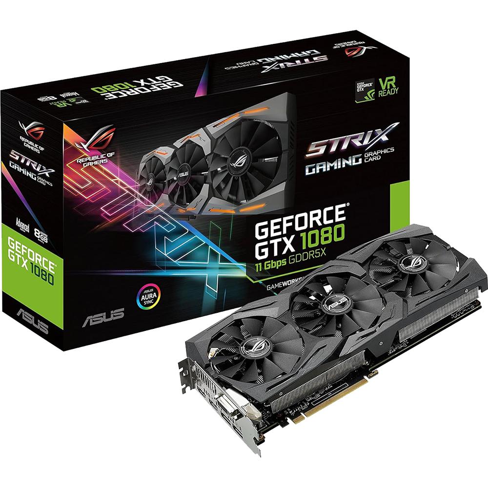 ASUS GeForce GTX 1080 8GB GDDR5X Graphics Card - High Performance Gaming GPU for PC, VR & 4K Video Editing | Perfect for Gaming, Streaming & Content Creation