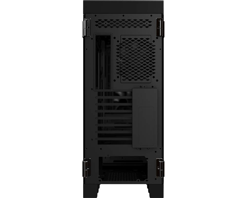 MSI MPG SEKIRA 500G Full Tower Gaming PC Case - Black & Gold, 2x200mm + 1x120mm RGB Fans, USB Type-C, Tempered Glass Side Panel - Supports E-ATX/ATX/mATX/mini-ITX Motherboards | Perfect for High-End Gaming Rigs & Custom PC Builds