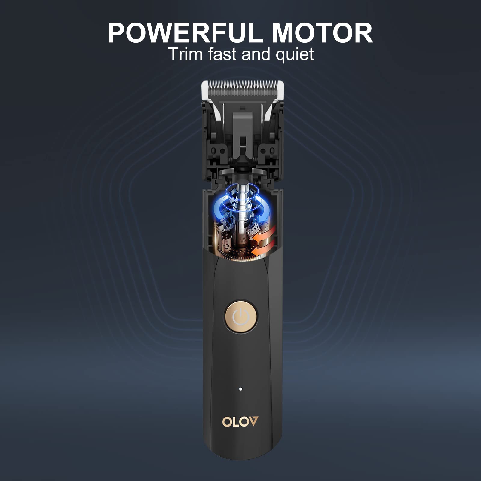 OLOV Electric Body Hair Trimmer for Men & Women - Waterproof Wet/Dry Groin & Bikini Trimmer with Replaceable Ceramic Blades, USB Rechargeable - Perfect for Travel, Gym & Personal Hygiene Care