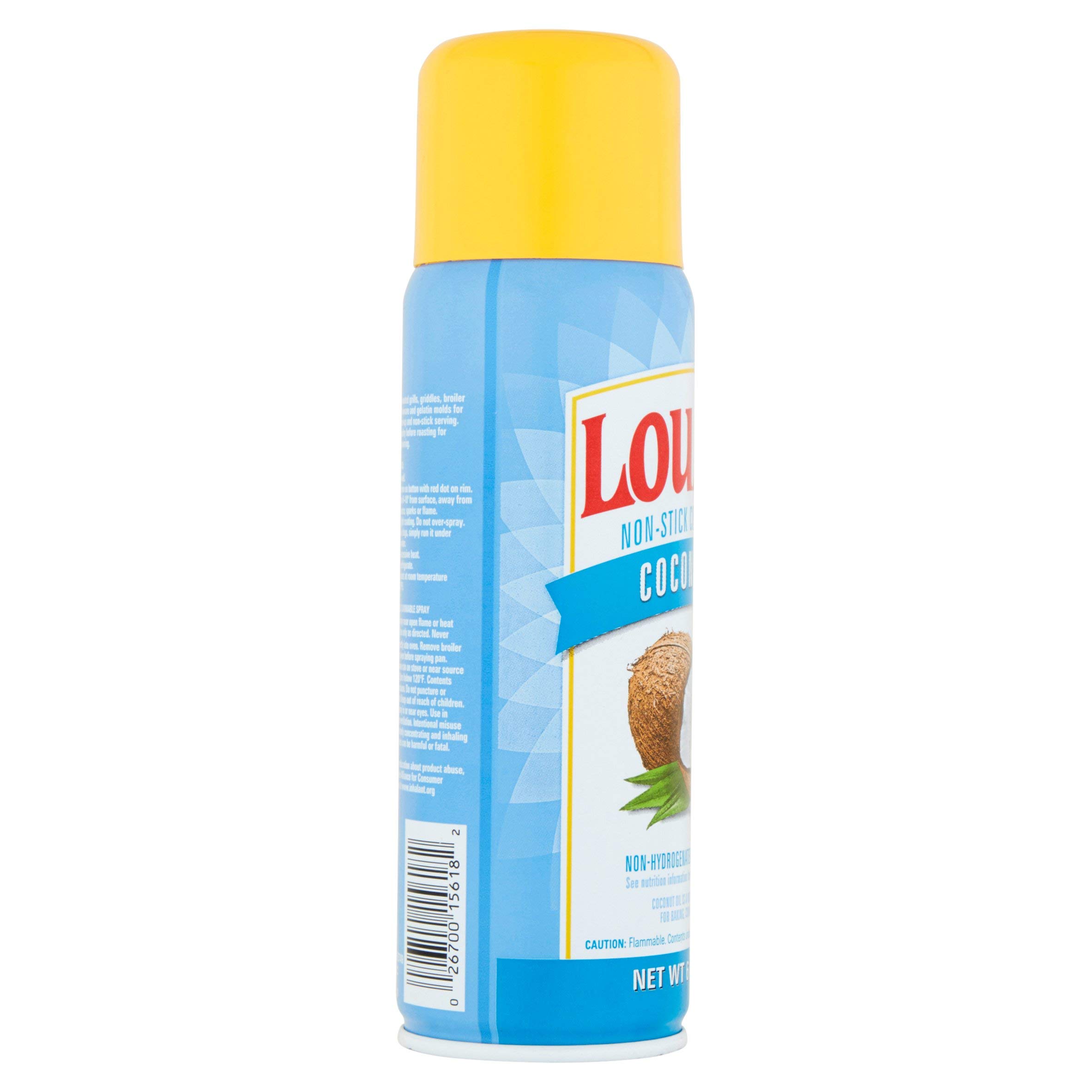 LouAna Coconut Oil Non-Stick Cooking Spray - 6oz (Pack of 6) | Healthy Oil for Baking, Frying & Grilling | Perfect for Pancakes, Waffles & BBQ