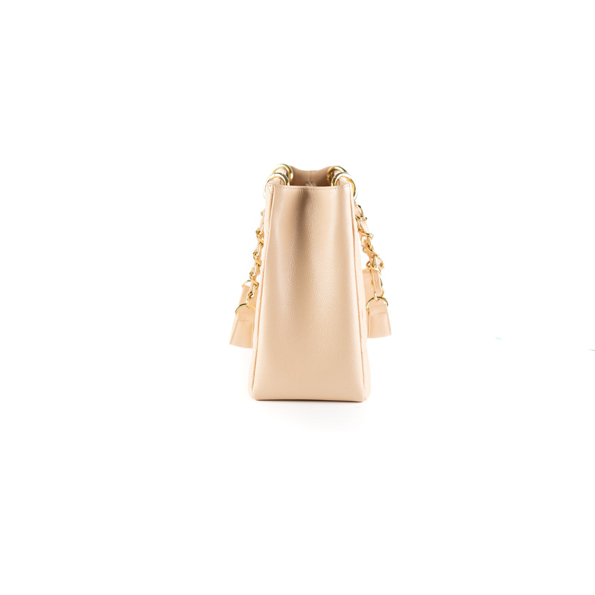 Chanel Quilted Caviar Grand Shopping Tote GST Beige Leather Handbag - Luxury Designer Tote Bag for Women - Perfect for Work, Travel & Everyday Use