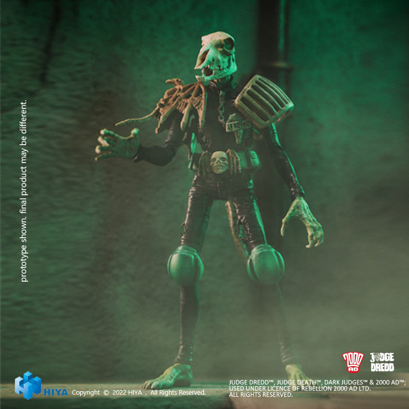 1/18 HIYA 4inch Action Figure - Exquisite Mini Series Judge Dredd Judge Mortis Collectible Toy for Display & Play | Perfect for Comic Fans & Collectors
